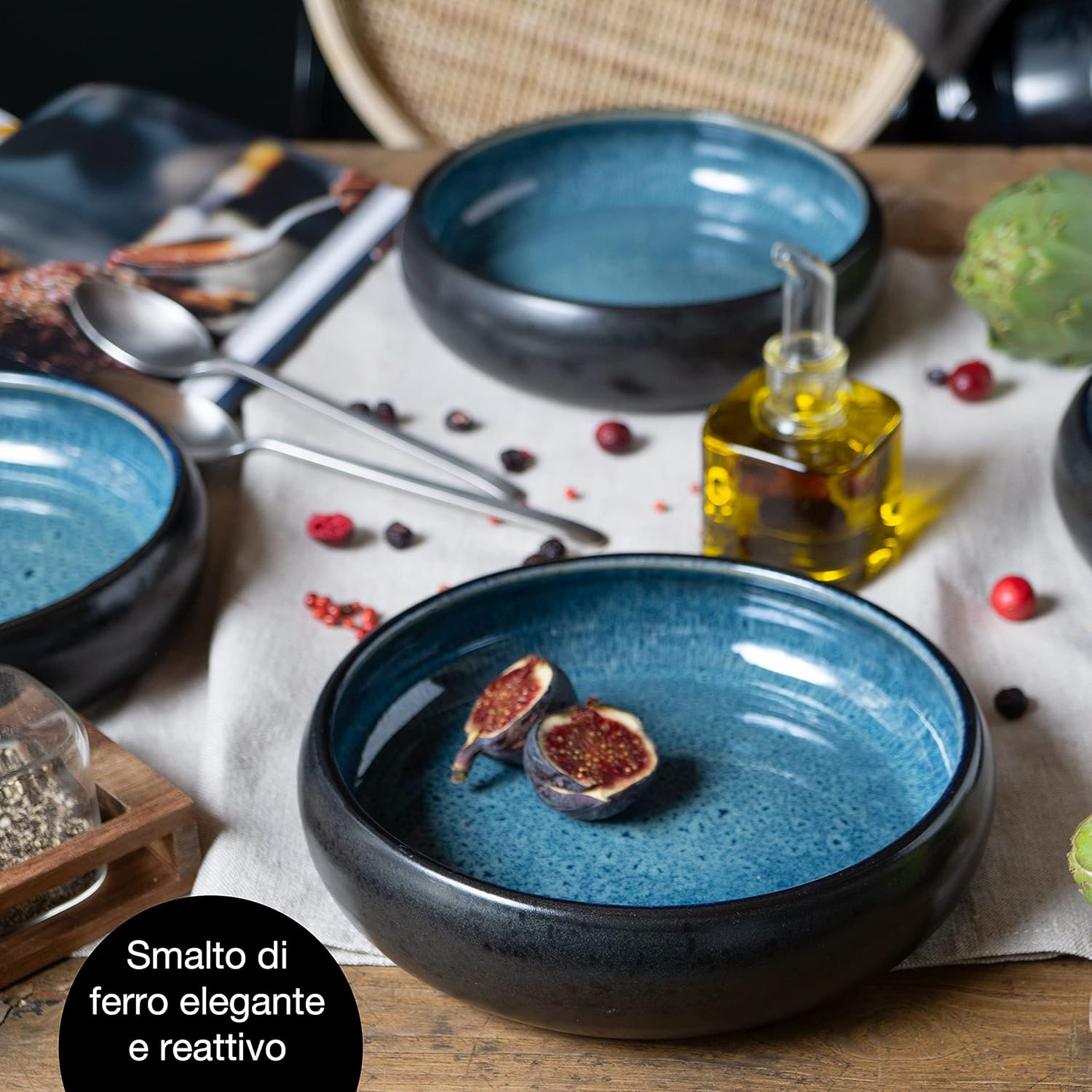 Moritz & Moritz SOLID - 4 Piatti Fondi Gres 19 cm - immagine 3