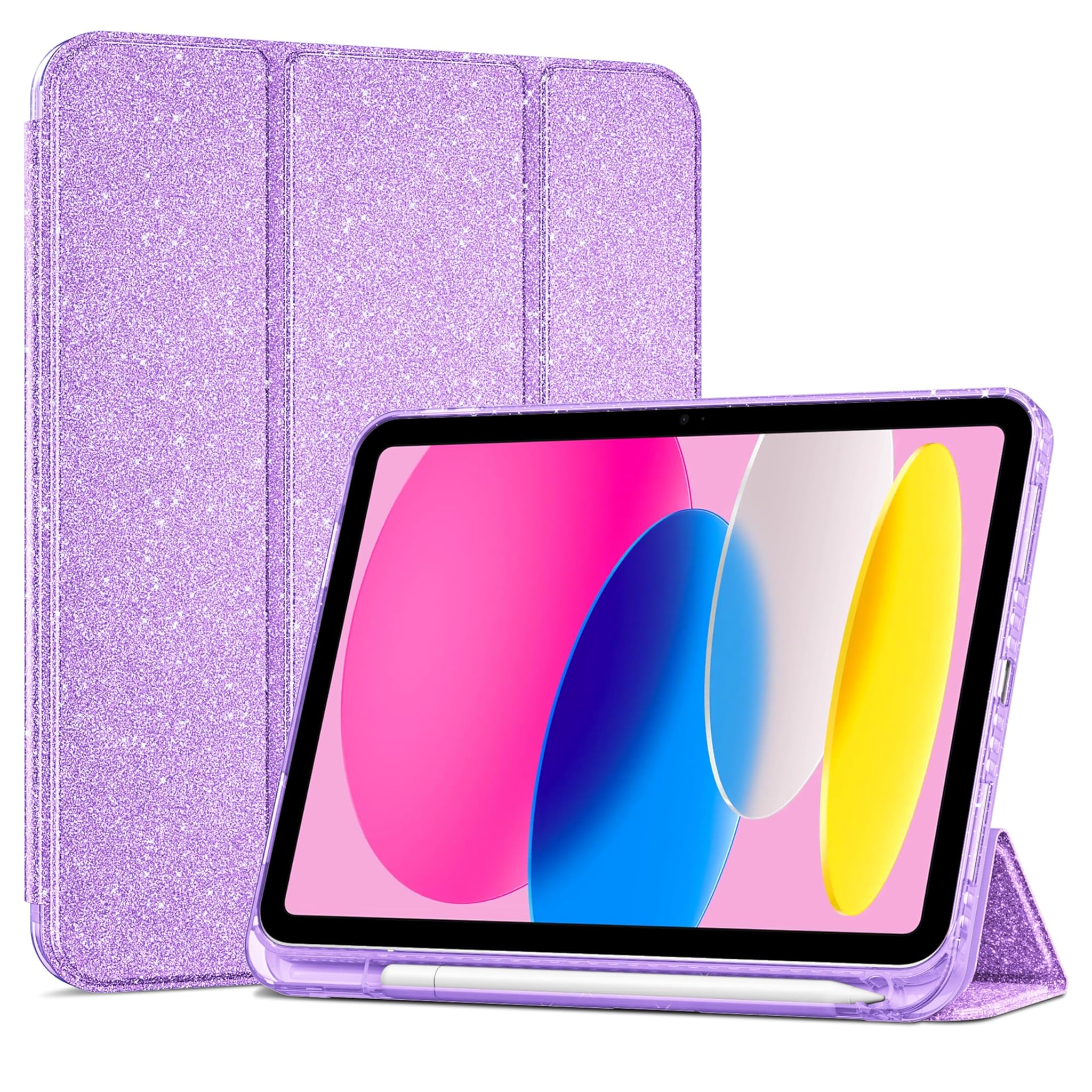 Procase Cover iPad 11 Gen 2025 / iPad 10 Gen 2022, Glitter Viola