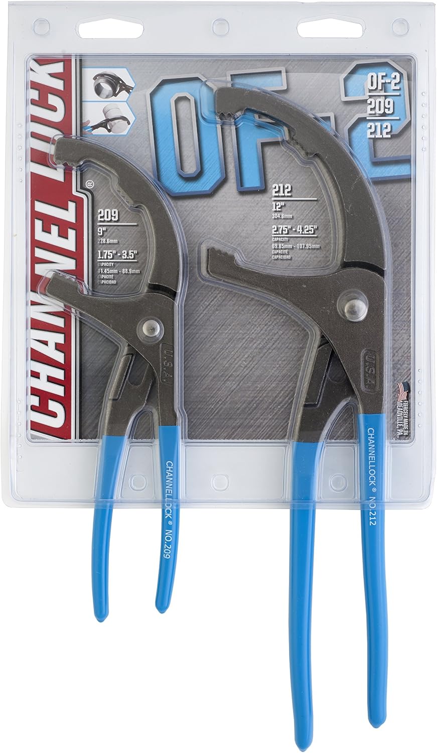 Channellock of-2 oil filter/PVC Plier set, pezzi - immagine 3