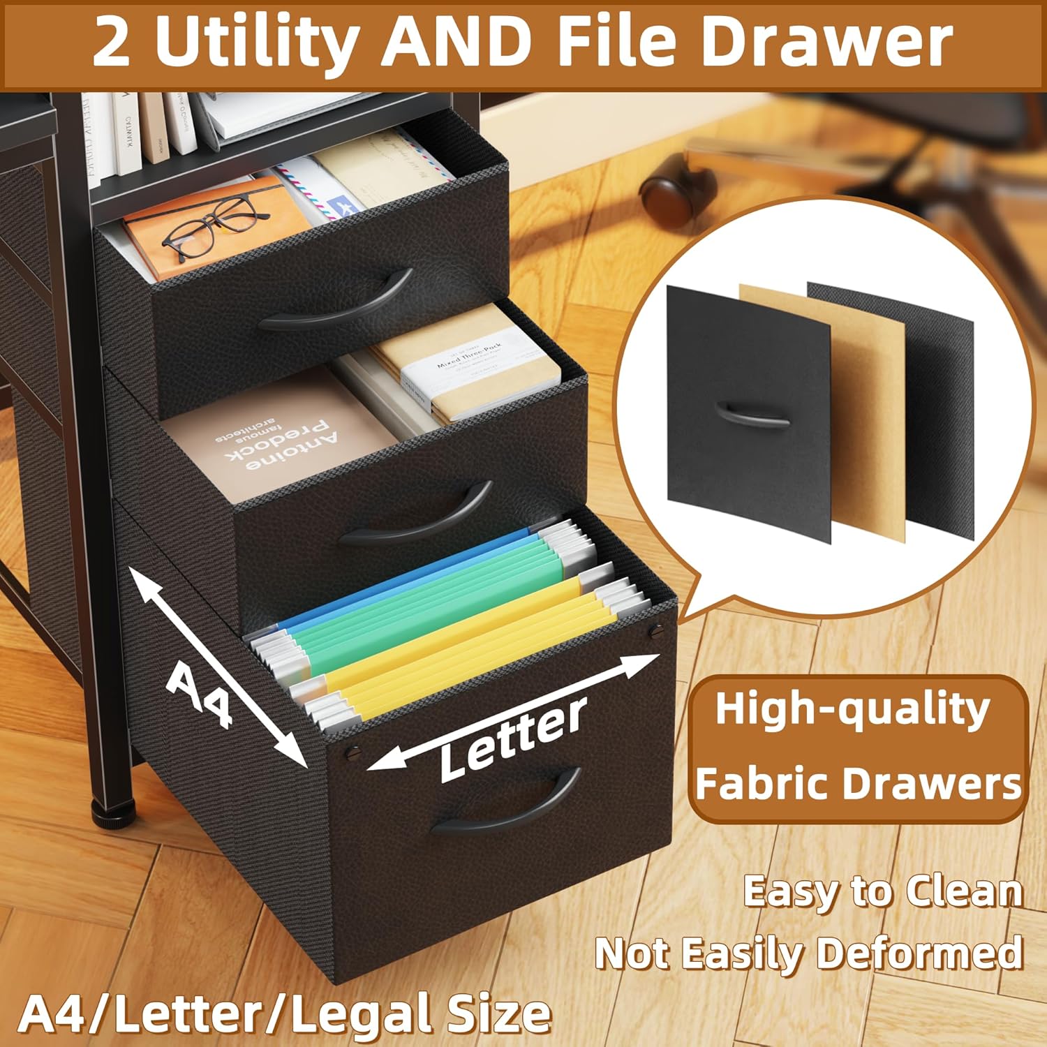 Scrivania Doppia 236cm con Stazione di Ricarica e LED - immagine 3