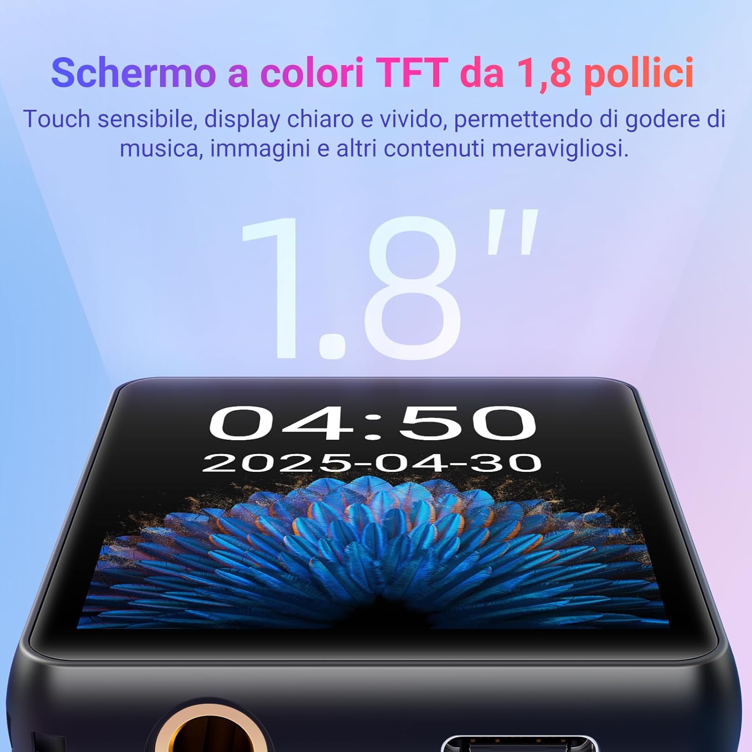 Lettore MP3 Bluetooth 128GB con Altoparlante - Nero - immagine 4