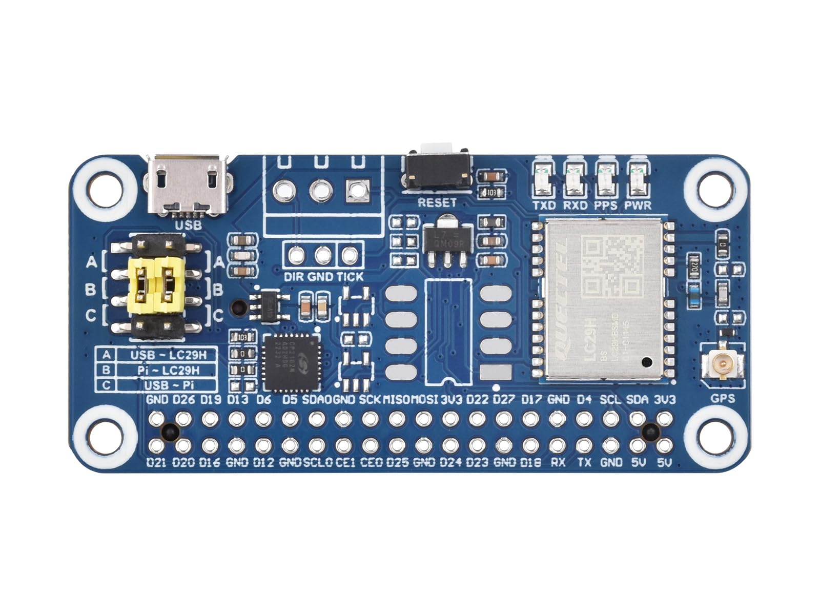 Waveshare Modulo GPS Dual-Band LC29H Series per Raspberry Pi