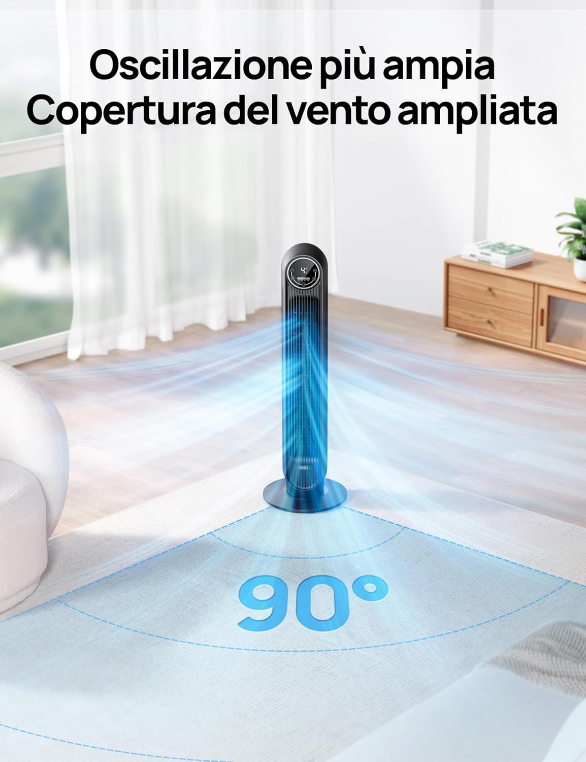 Dreo Ventilatore a Torre Smart Silenzioso 7.6 m/s - immagine 4
