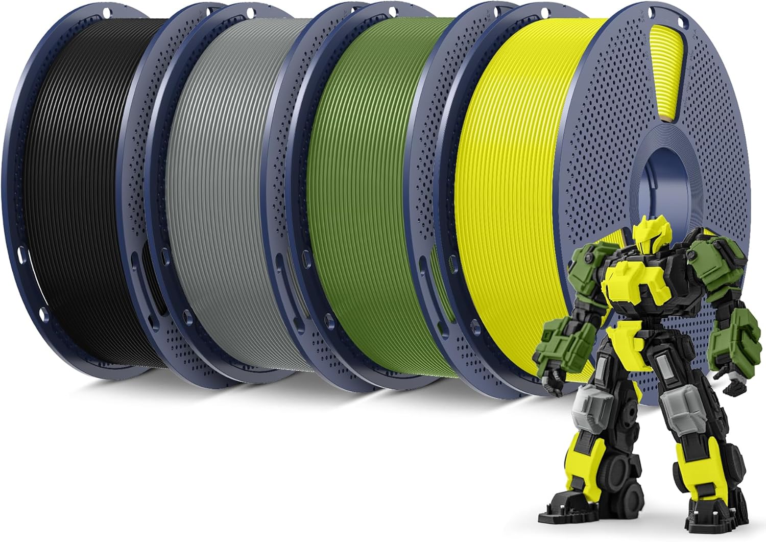 Sunlu 4KG PLA+ Filamento Stampanti 3D 1.75mm, 4 Bobine - immagine 1