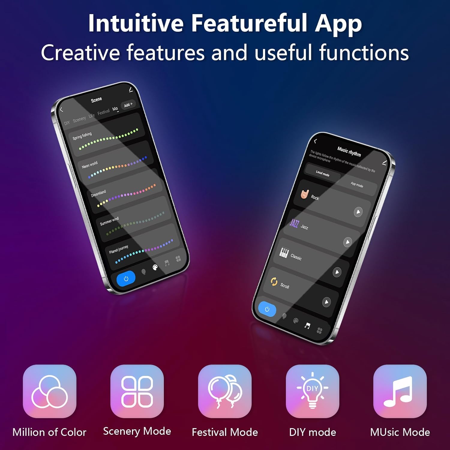 Striscia LED RGB IC 10m Neon, WIFI - immagine 6