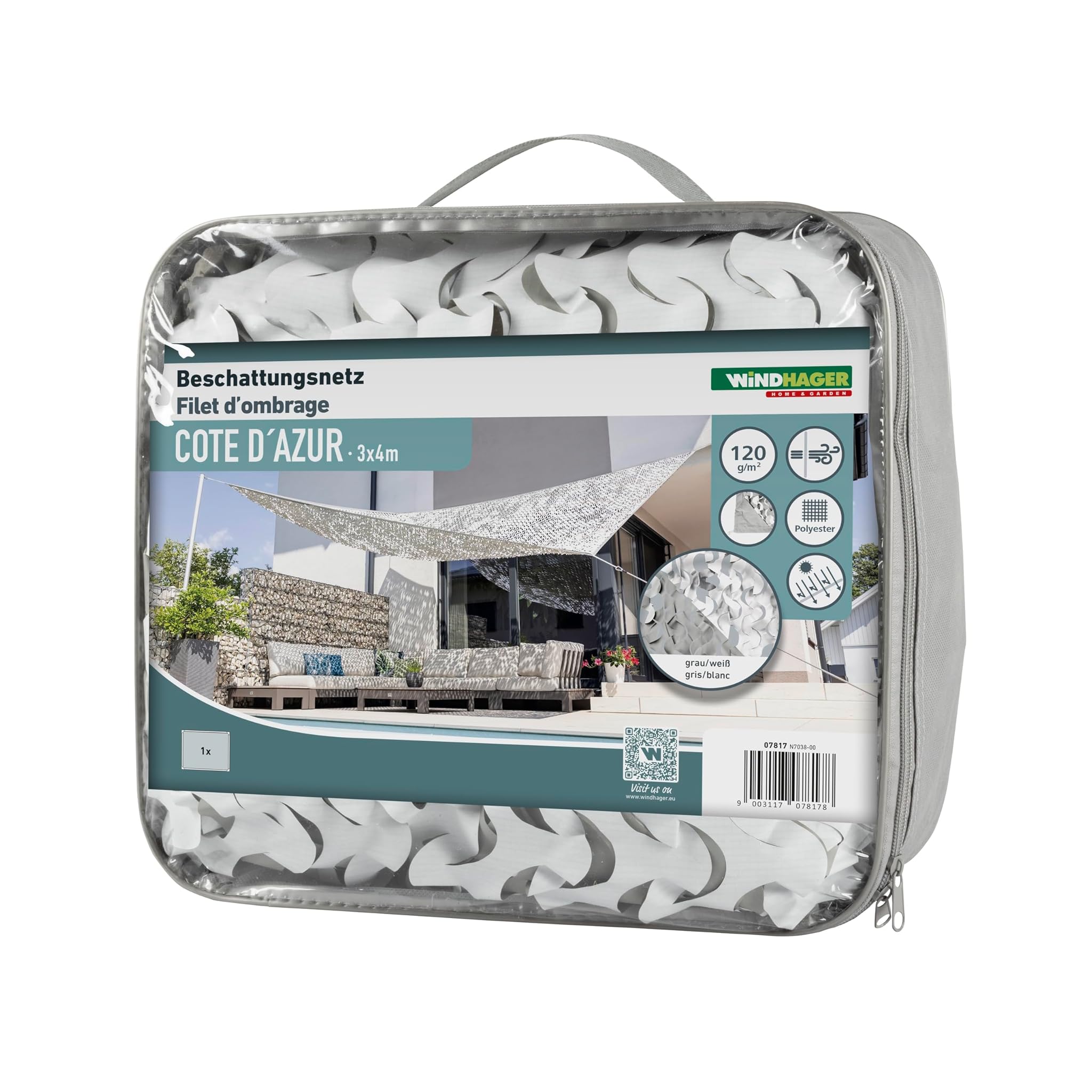 Windhager Rete Ombreggiante COTE D´AZUR 3x4m