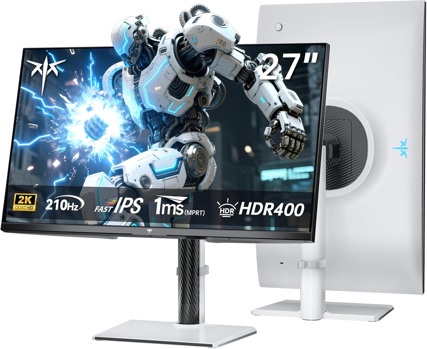 Ktc Monitor 27 Pollici 2K@200Hz Fast IPS, Bianco - immagine 1