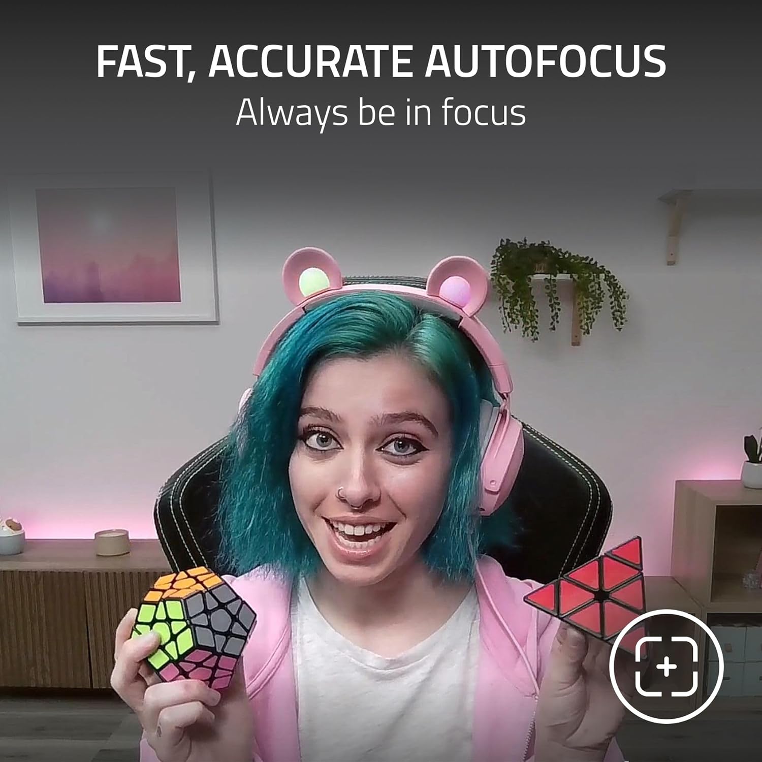 Razer Kiyo X - Webcam USB Full HD per Streaming, Nero - immagine 4