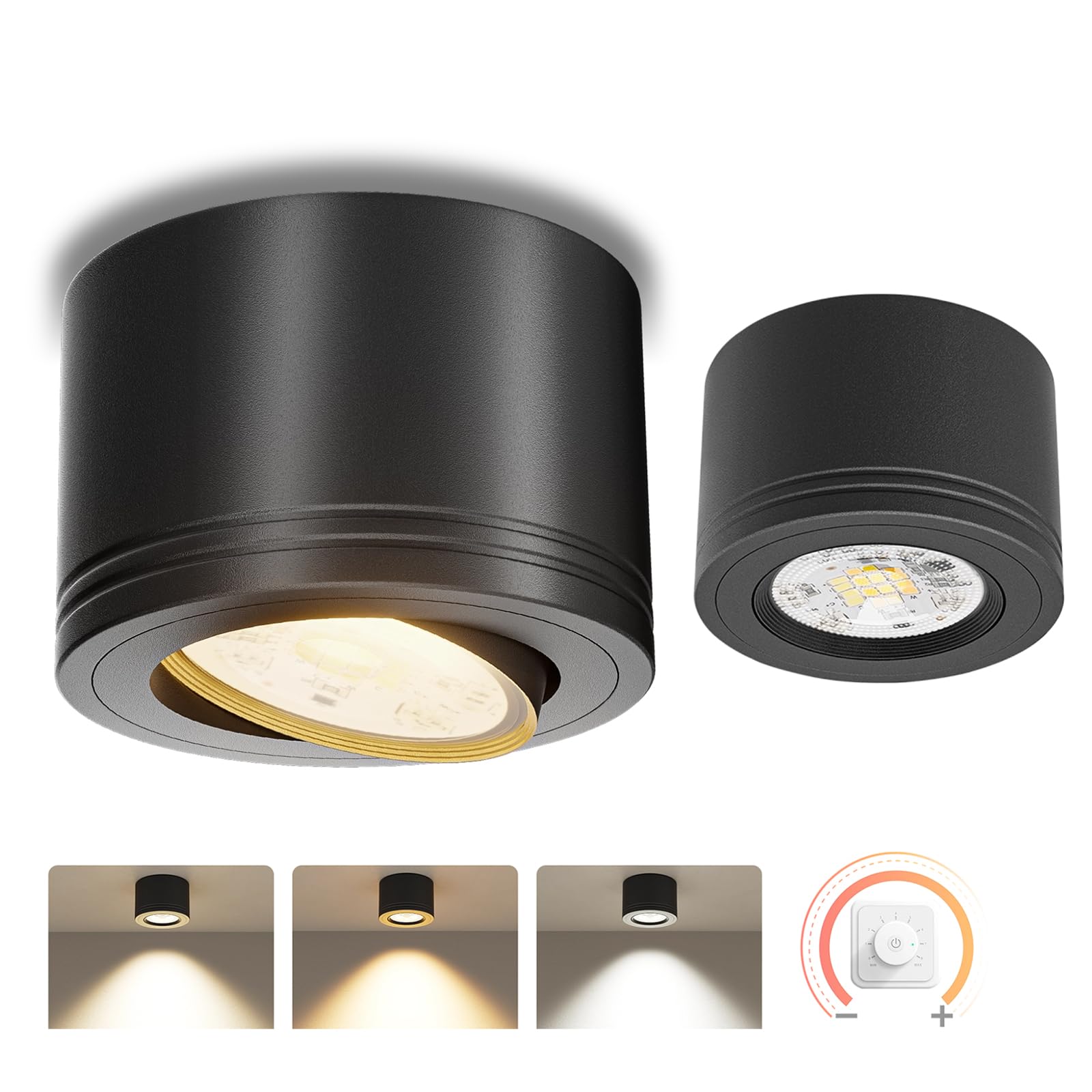 Foco LED de Techo Orientable 5W, Pack de 2