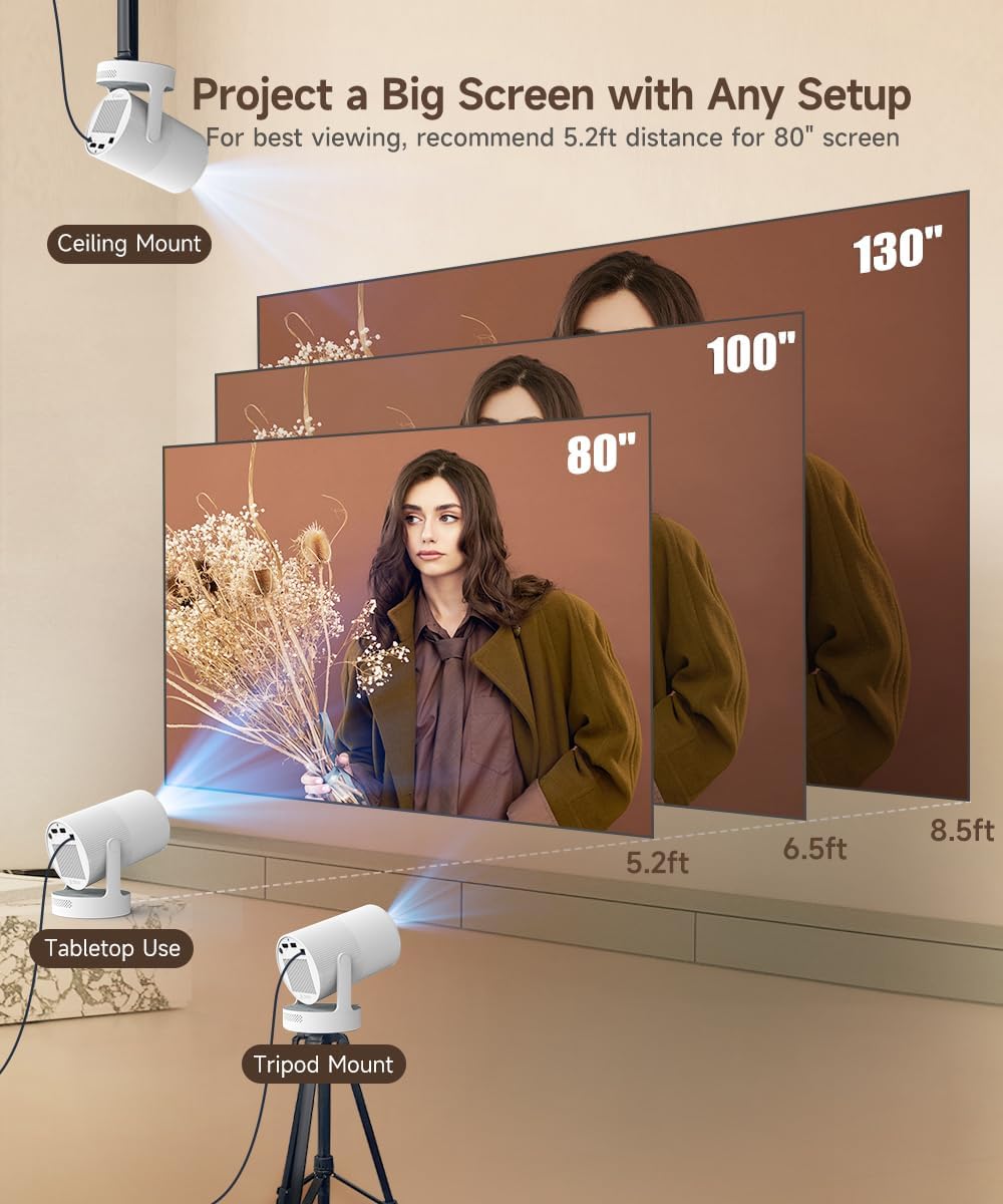 Mini Proiettore 4K Android 11 Smart Projector - immagine 6