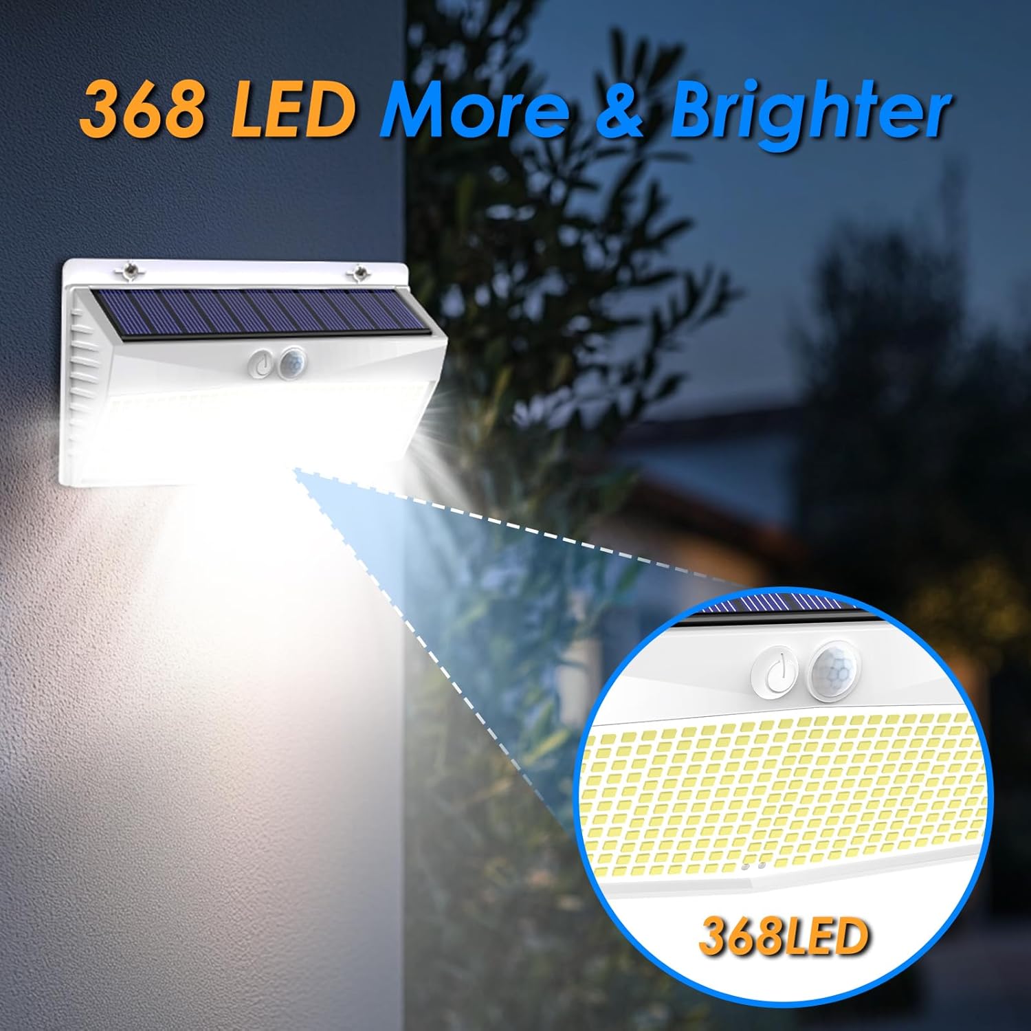 Peasur Luce Solare LED Esterno 368LED 4 Pezzi - immagine 6