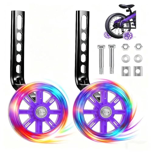 Rotelle bicicletta bambino,Ruote Ausiliarie per Biciclette,Rotelle Stabilizzatori,Training Wheels for Bikes Stabilizzatori,Ruote di Sostegno di Sicurezza