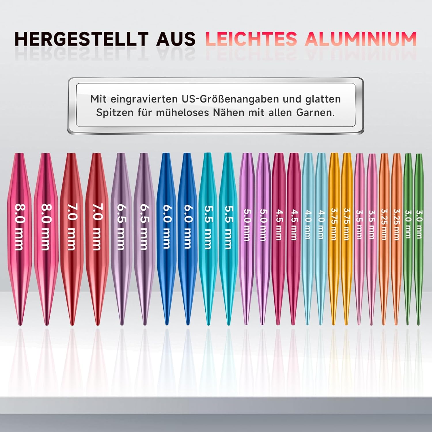 Set Ferri Circolari Intercambiabili 8cm - immagine 2