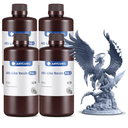 ANYCUBIC ABS-Like Resin Pro 2 - Resina per Stampante 3D 4kg, Grigio