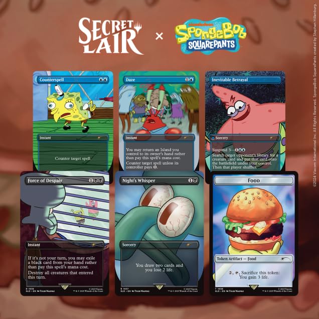 Magic the Gathering Secret Lair x Spongebob Squarepants: Internet Sensation