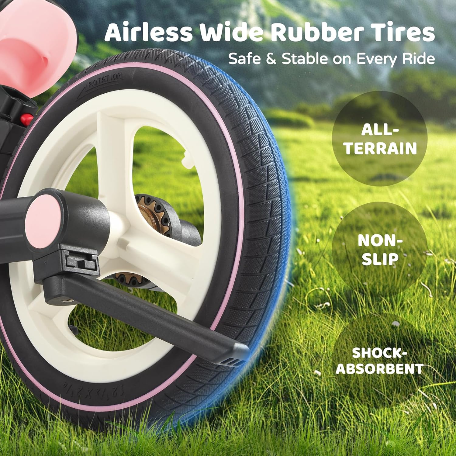 Jmmd Bicicletta per bambini 6 in 0 con ruote e pedali - immagine 6