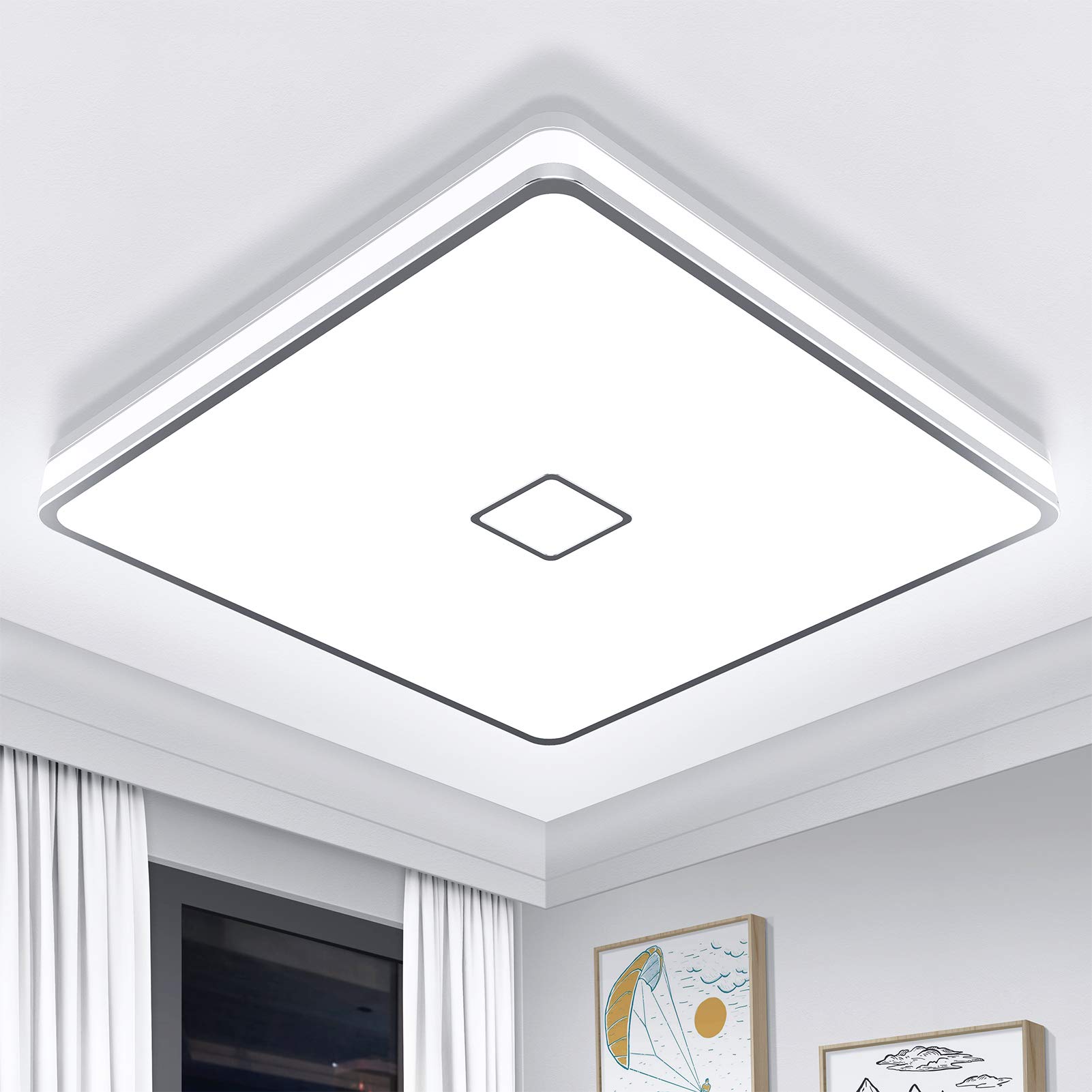 Airand Plafoniera LED Soffitto Quadrata 24W 5000K