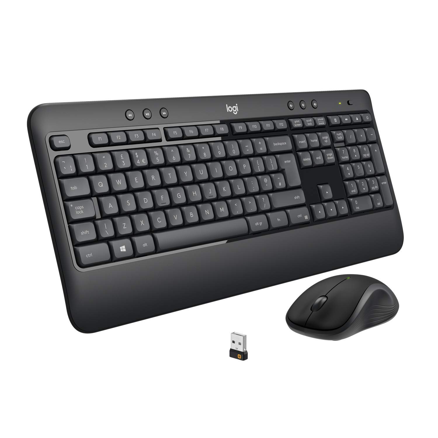 Logitech MK540 Advanced Combo Tastiera e Mouse Wireless, Nero