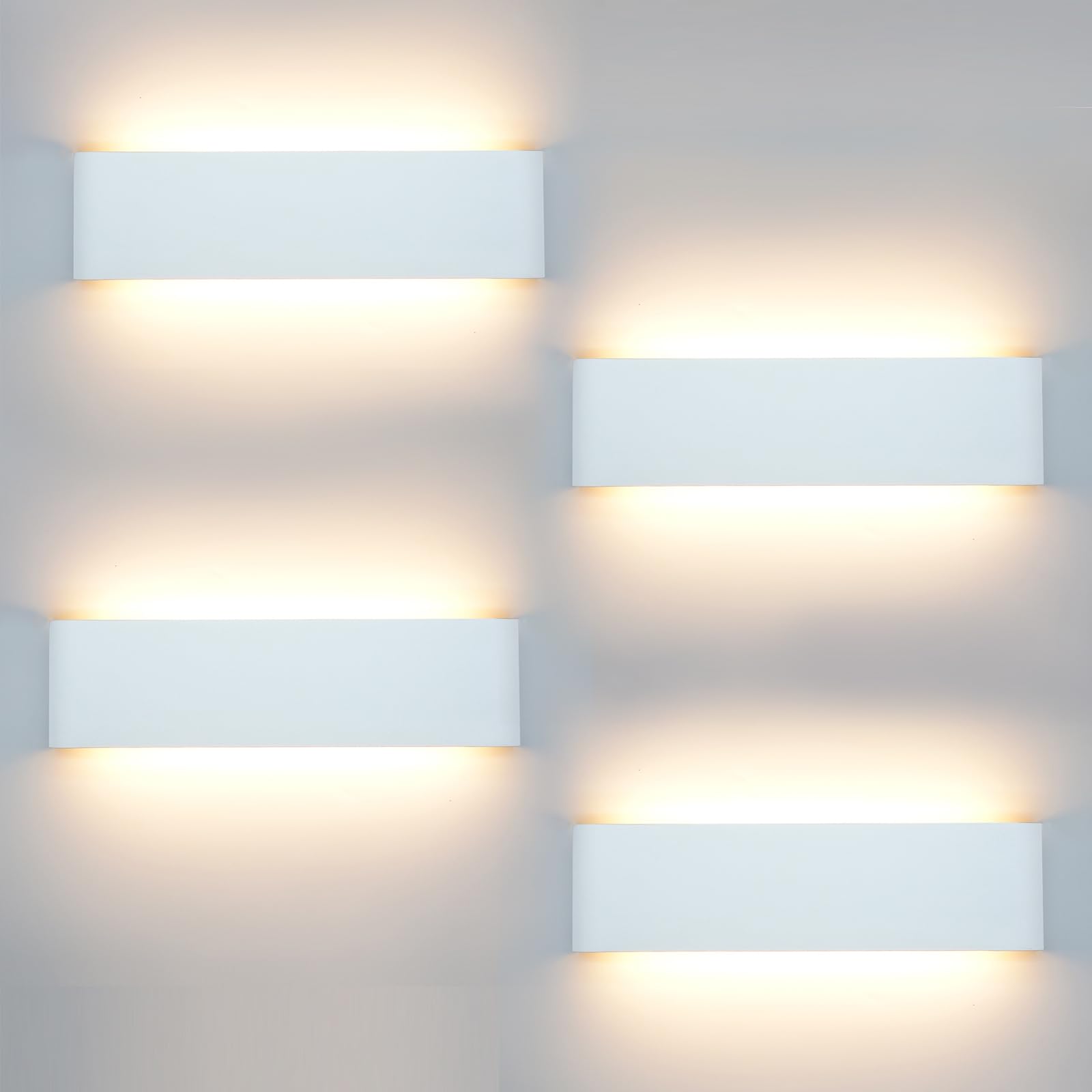 Kicaao 4pz Lampada Interno LED Applique da Parete 12W