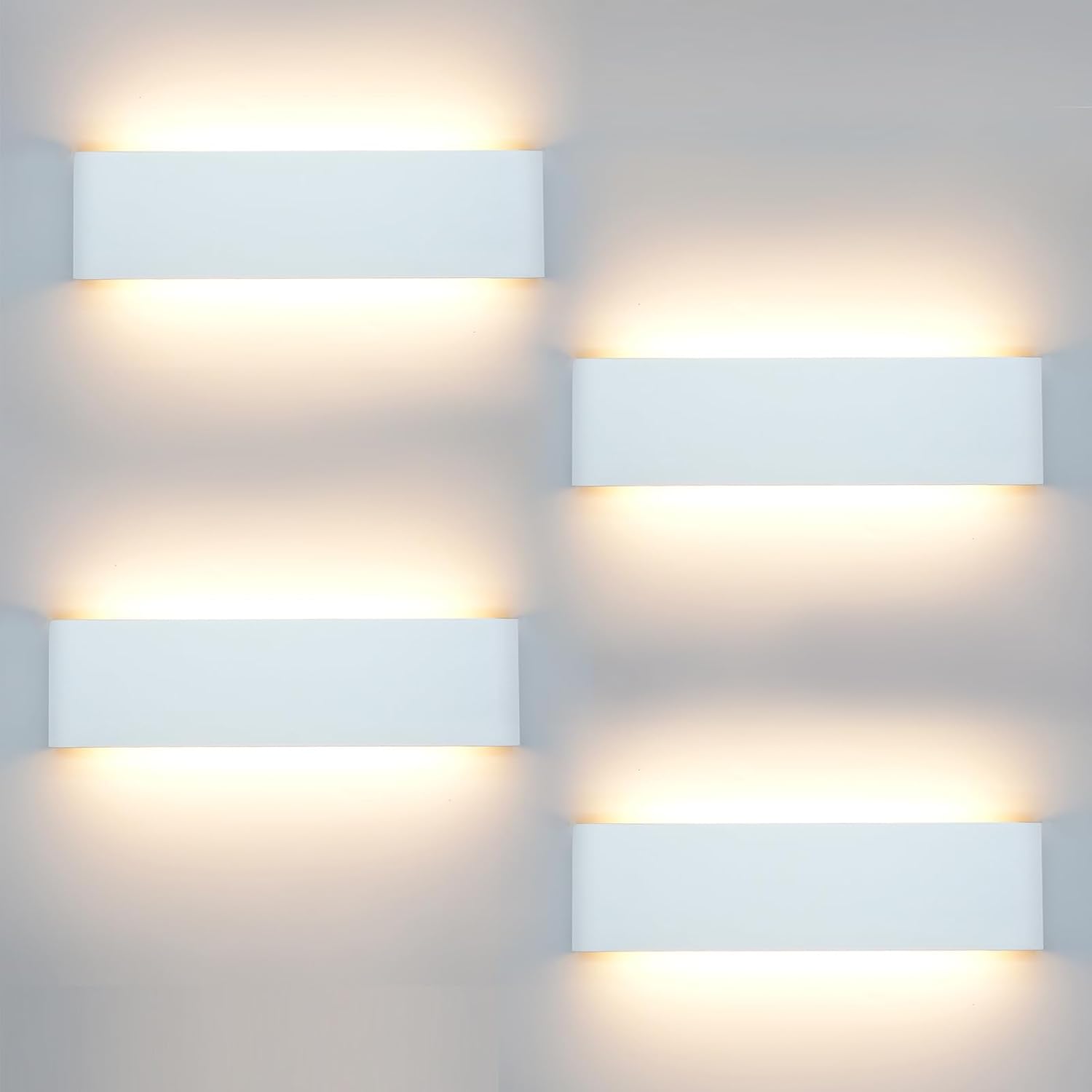 Kicaao 4pz Lampada Interno LED Applique da Parete 12W - immagine 1