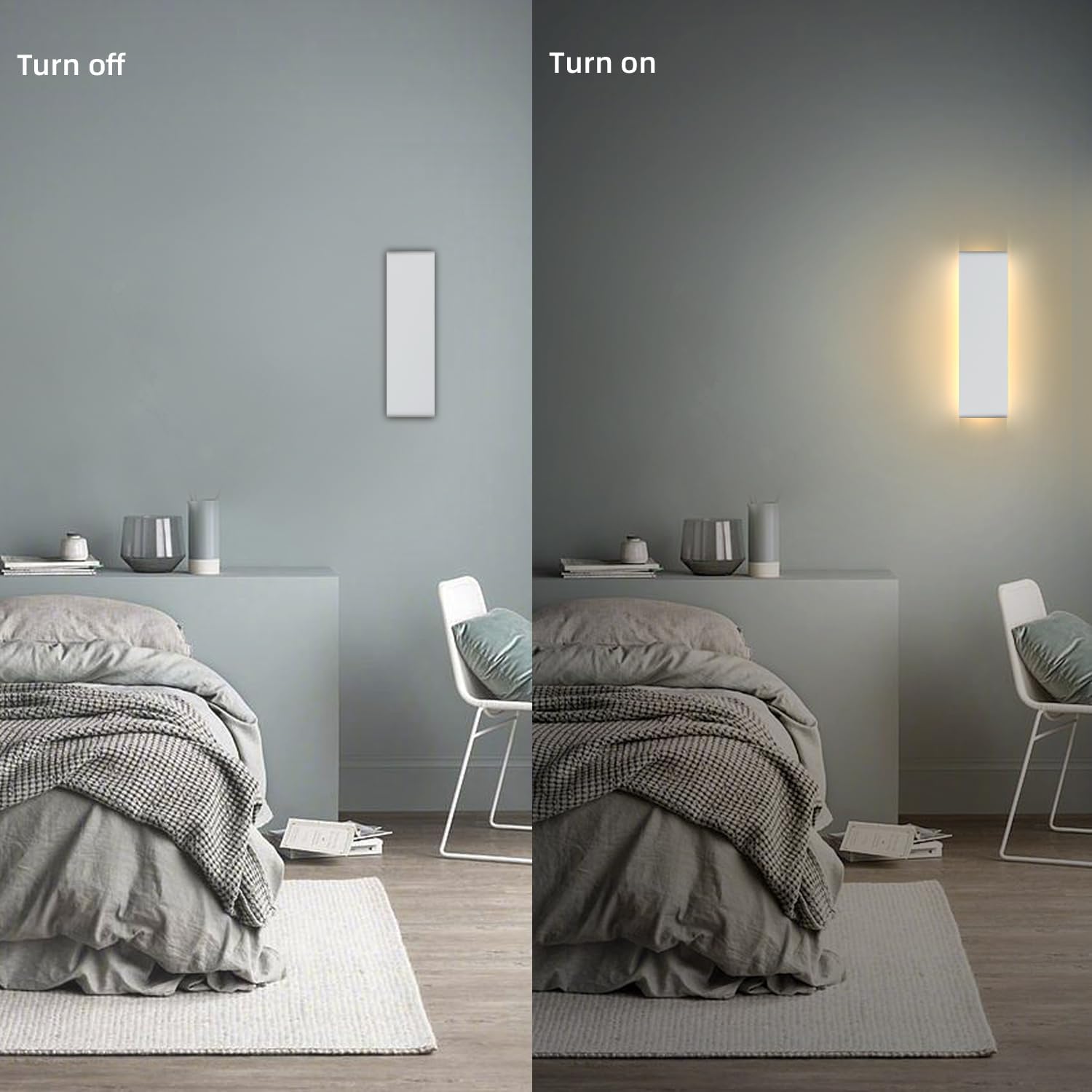 Kicaao 4pz Lampada Interno LED Applique da Parete 12W - immagine 3