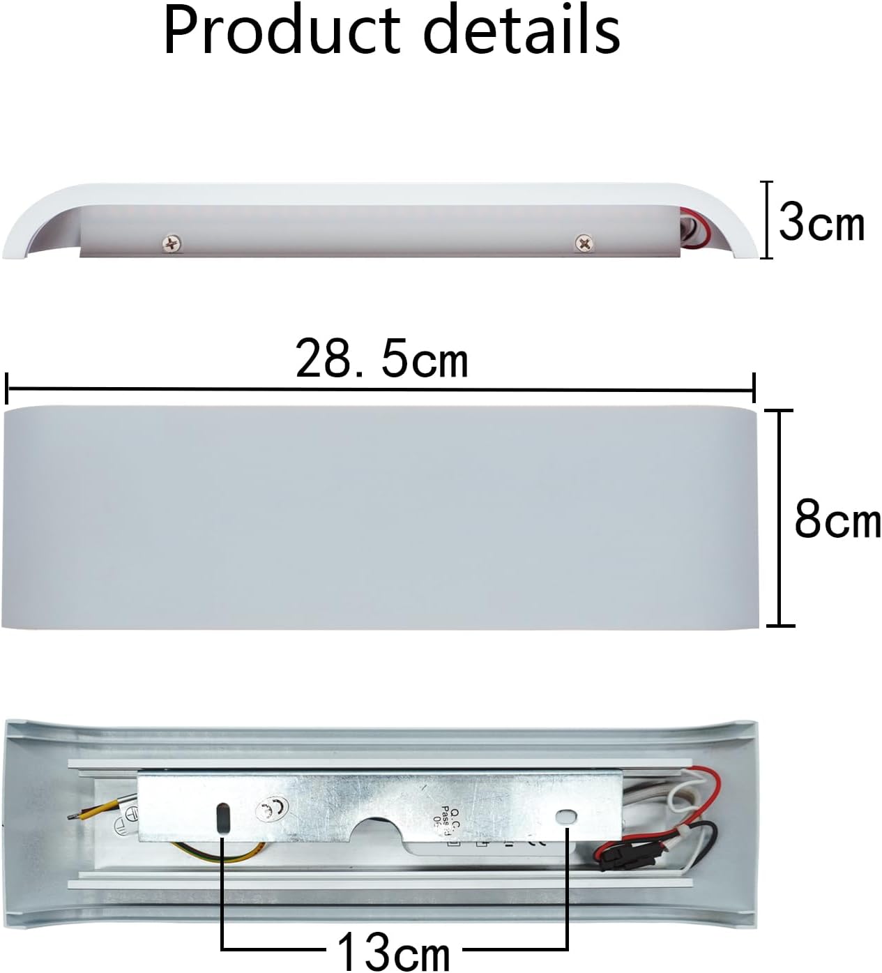 Kicaao 4pz Lampada Interno LED Applique da Parete 12W - immagine 4