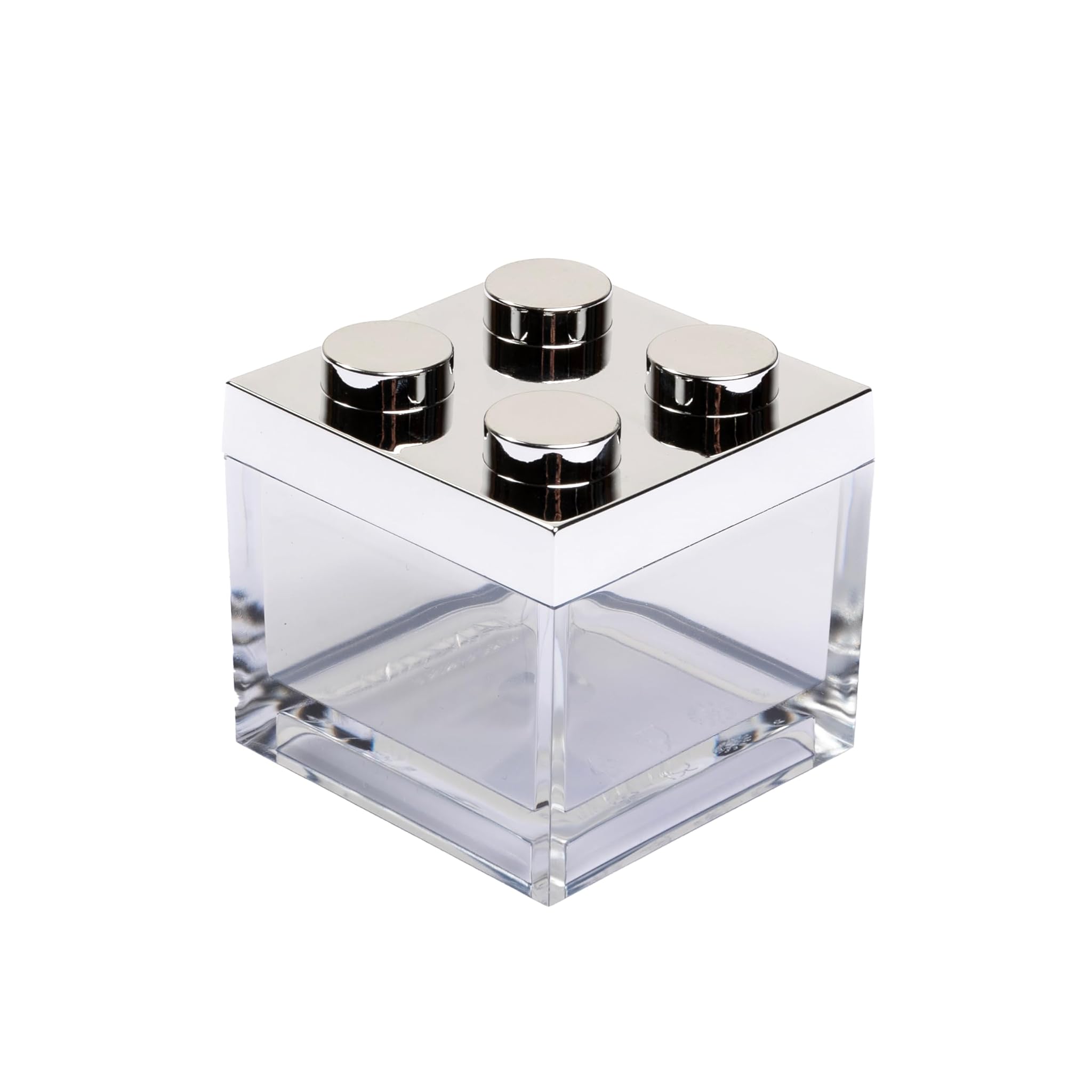 Manzoni Home Contenitori Mattoncino - Set 12 Pezzi Argento