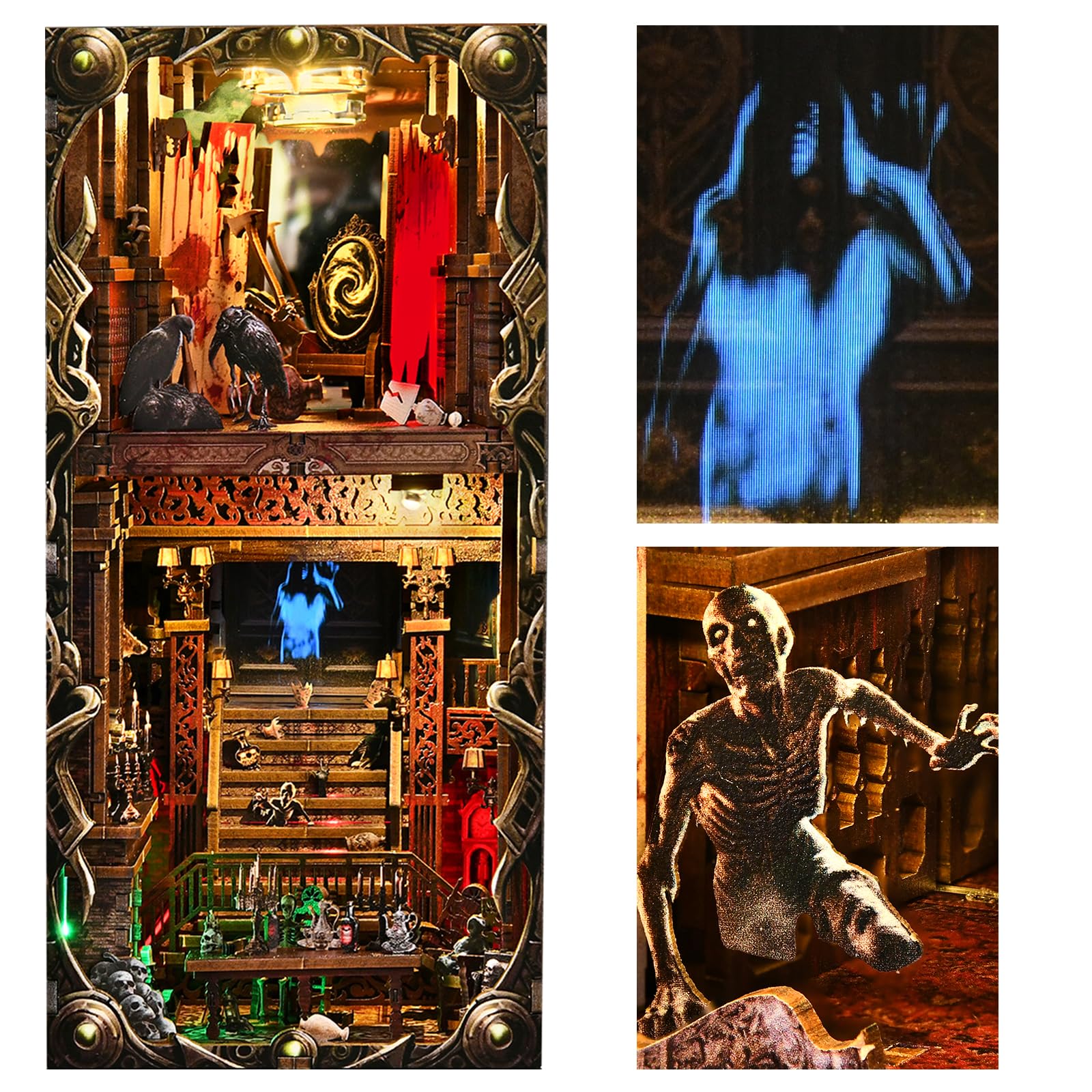 ETKVR Kit Book Nook per Adulti - Casa Infestata