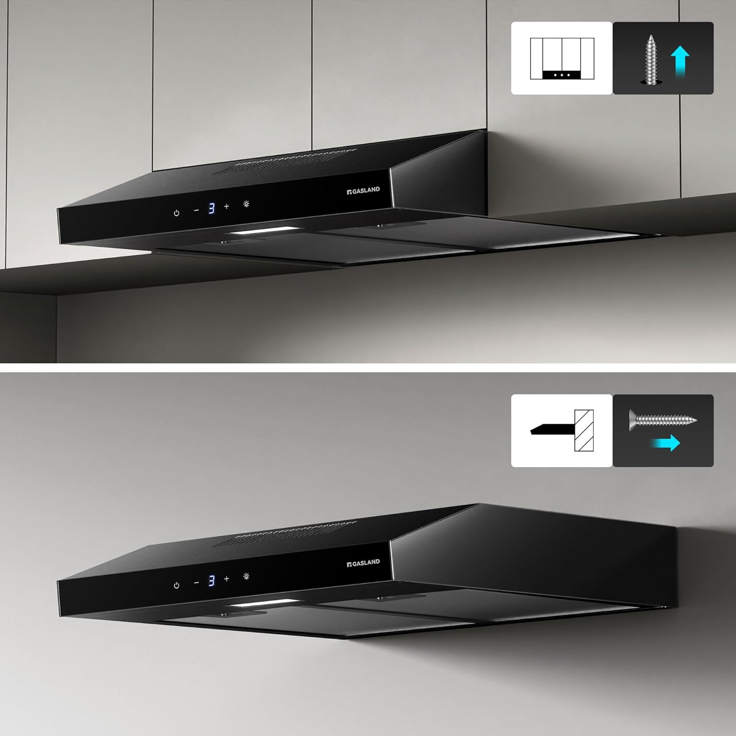 Gasland Chef SR60BS Cappa Aspirante 60 cm, Acciaio Nero - immagine 4