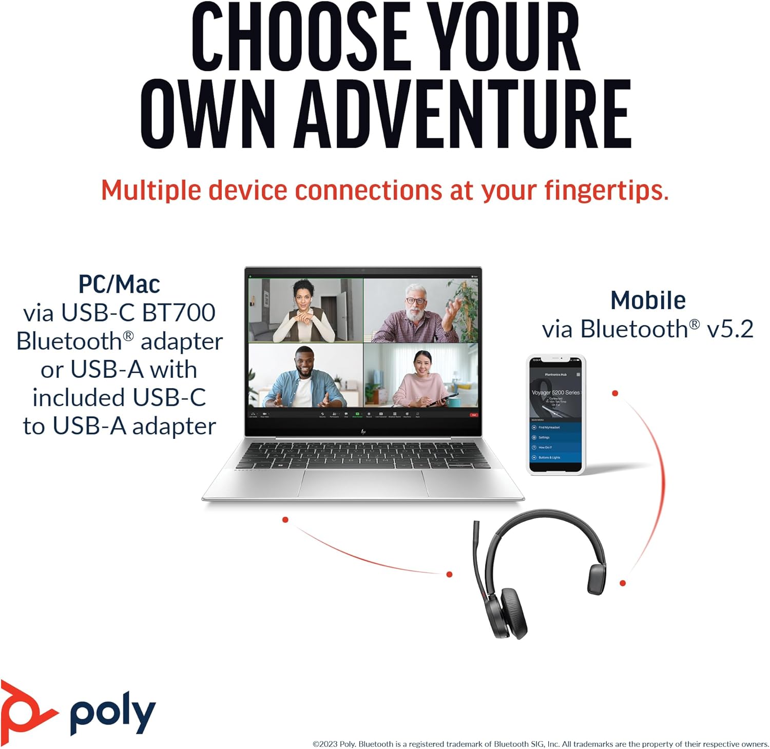 Poly Voyager 4310 UC - Cuffia Monoaurale Wireless 24h, Nero - immagine 5