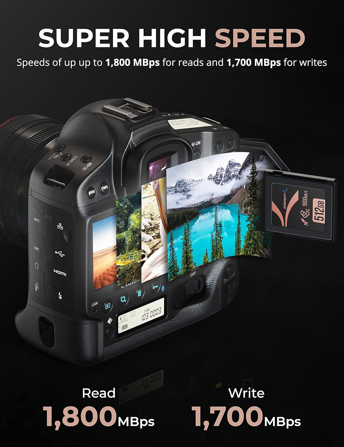 Sabrent CFexpress Type B Rocket CFX PRO 512GB - immagine 5