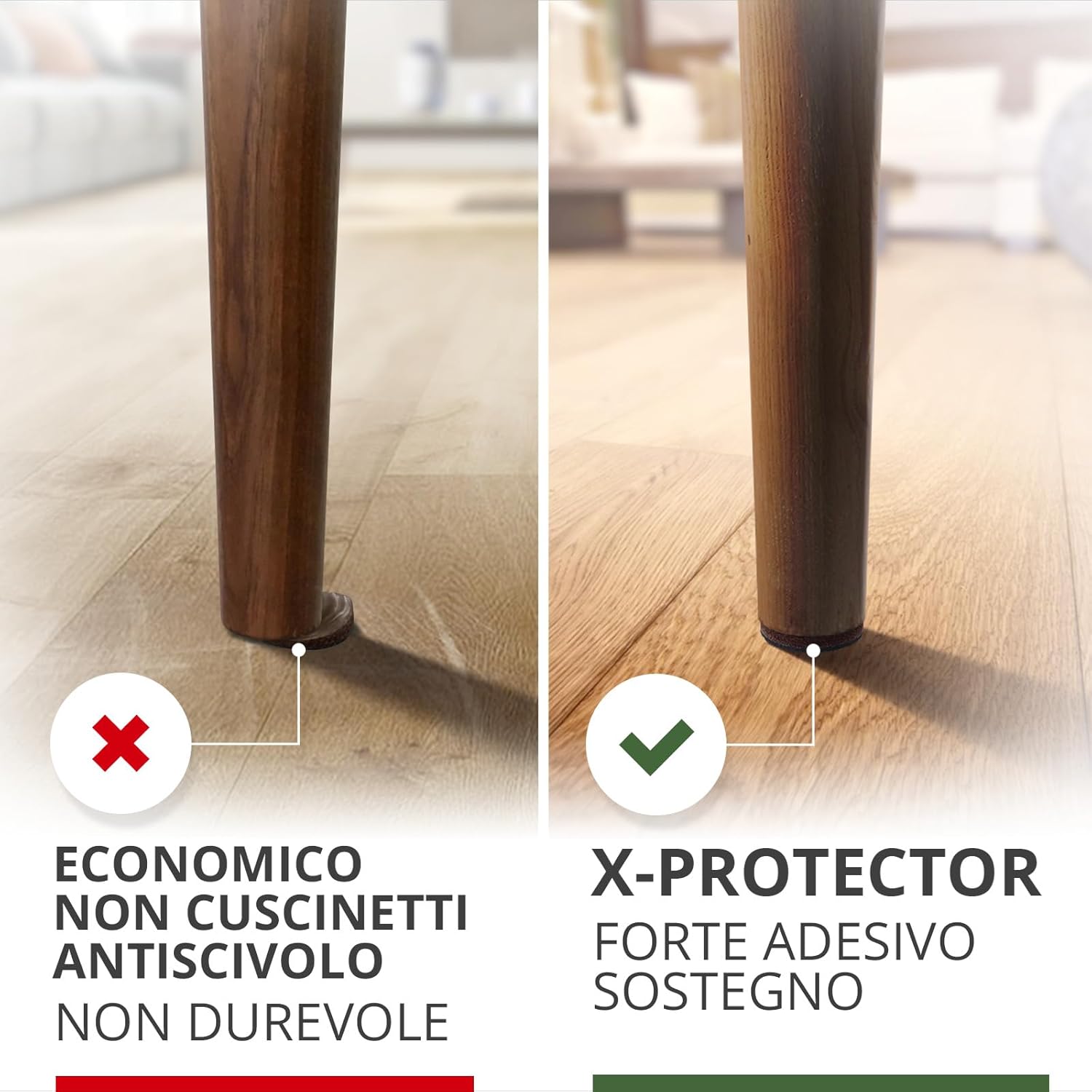 Set 8 Cuscinetti Antiscivolo per Mobili 50mm - immagine 4