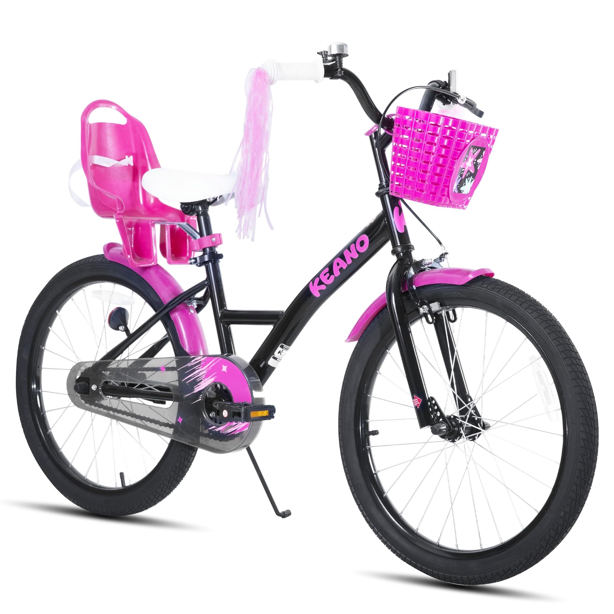 JOYSTAR Zinnia Bicicletta per bambini 14/16/20 pollici, per bambine da 2 a 11 anni, con ruote di supporto e Baket e stelle filanti