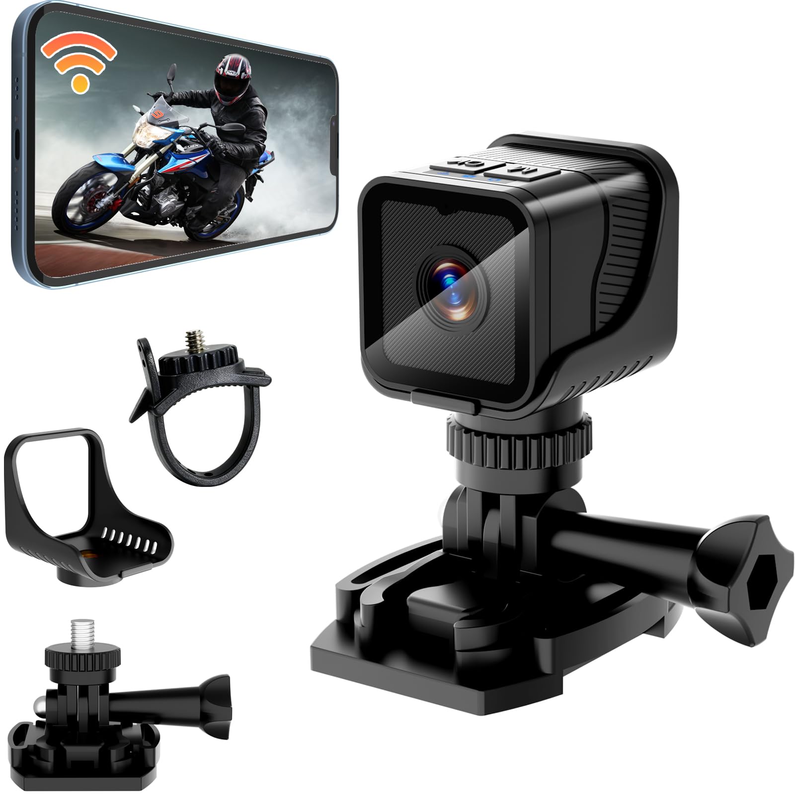 Pudet Luo Dash Cam Batteria, Mini Action Cam 1080P