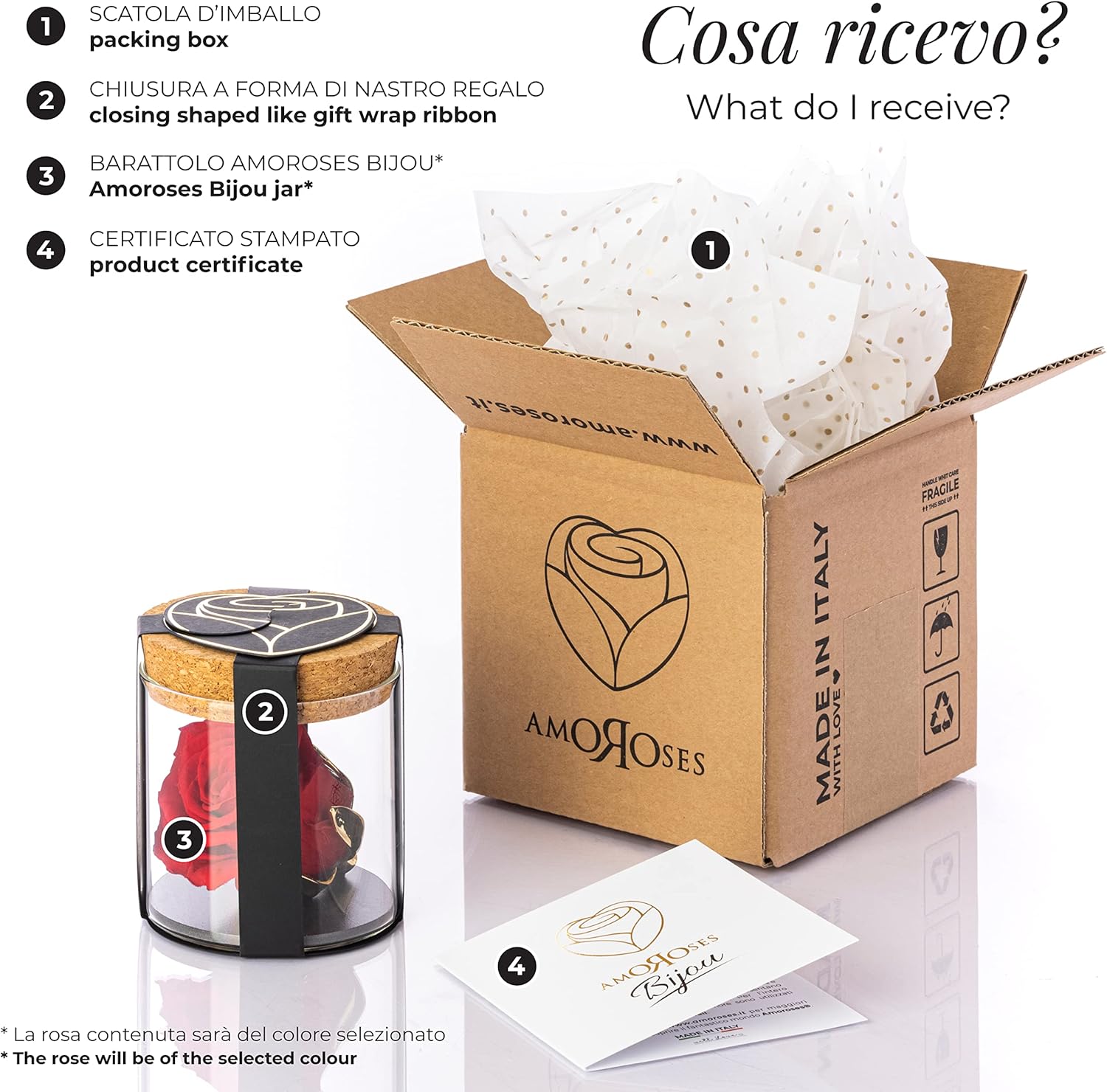 Amoroses Bijou - Rosa Stabilizzata Eterna - immagine 4