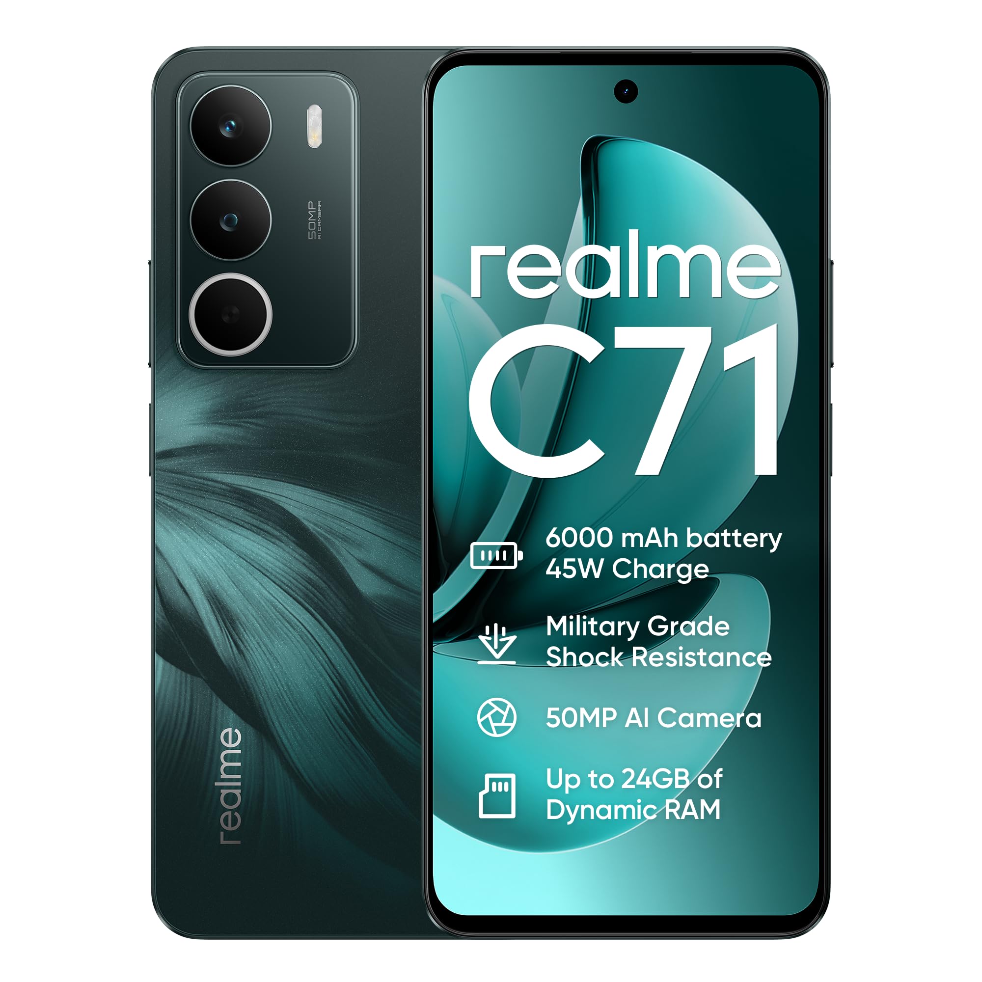 Realme C71 4G Smartphone 8+256GB, Gufo del Bosco