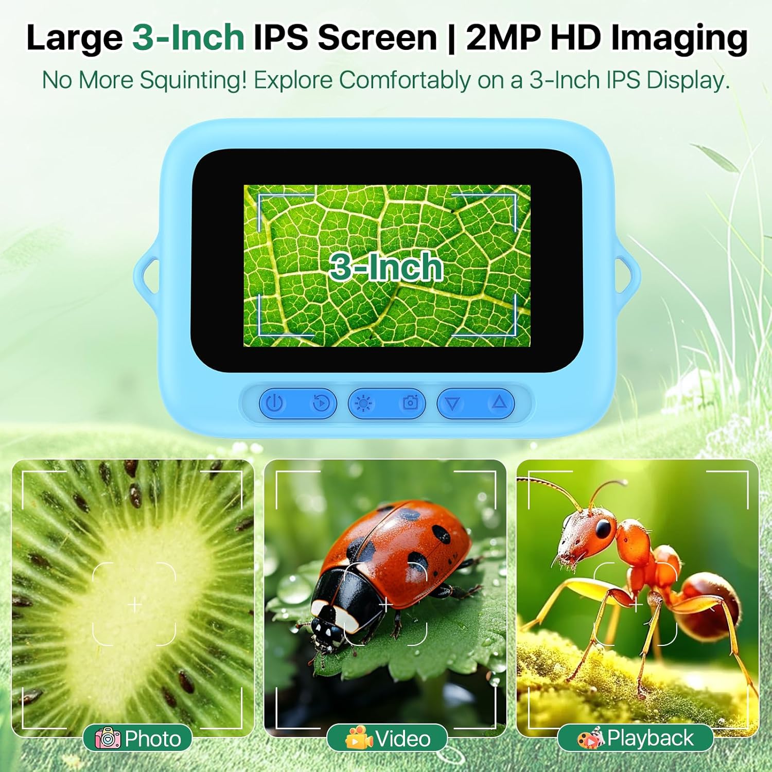 Microscopio Digitale Portatile per Bambini - Schermo HD - immagine 2