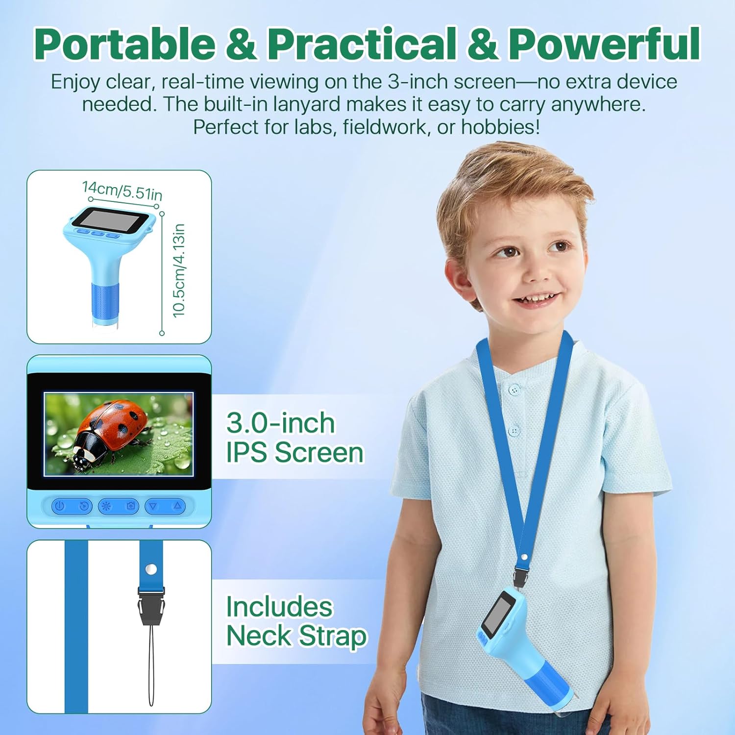 Microscopio Digitale Portatile per Bambini - Schermo HD - immagine 4