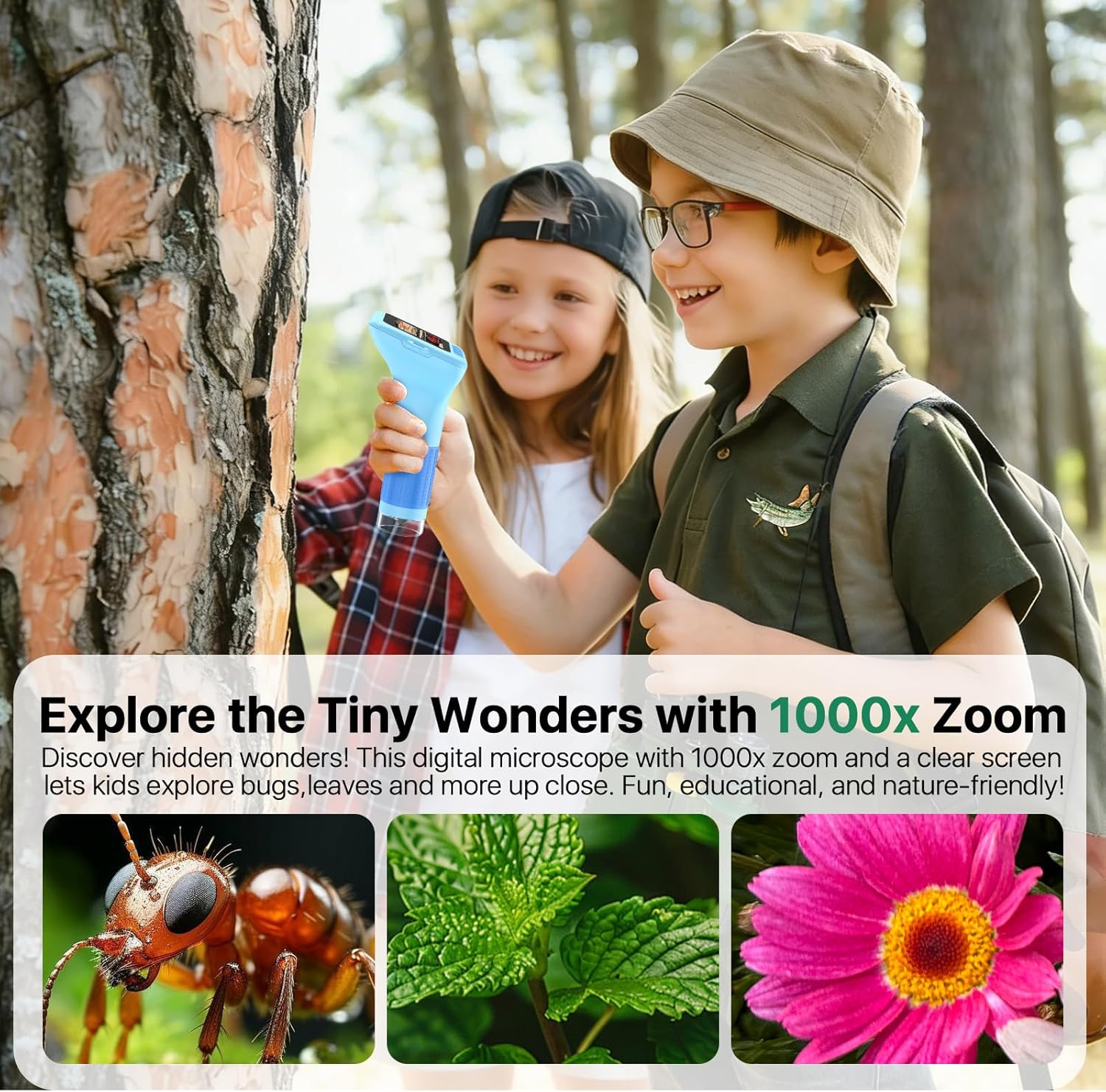 Microscopio Digitale Portatile per Bambini - Schermo HD - immagine 5
