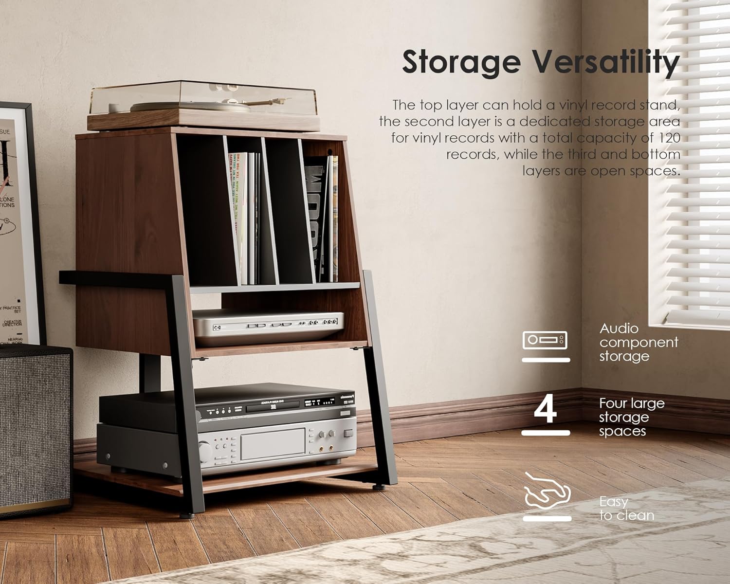 FITUEYES Mobile Giradischi 4 Livelli - immagine 3