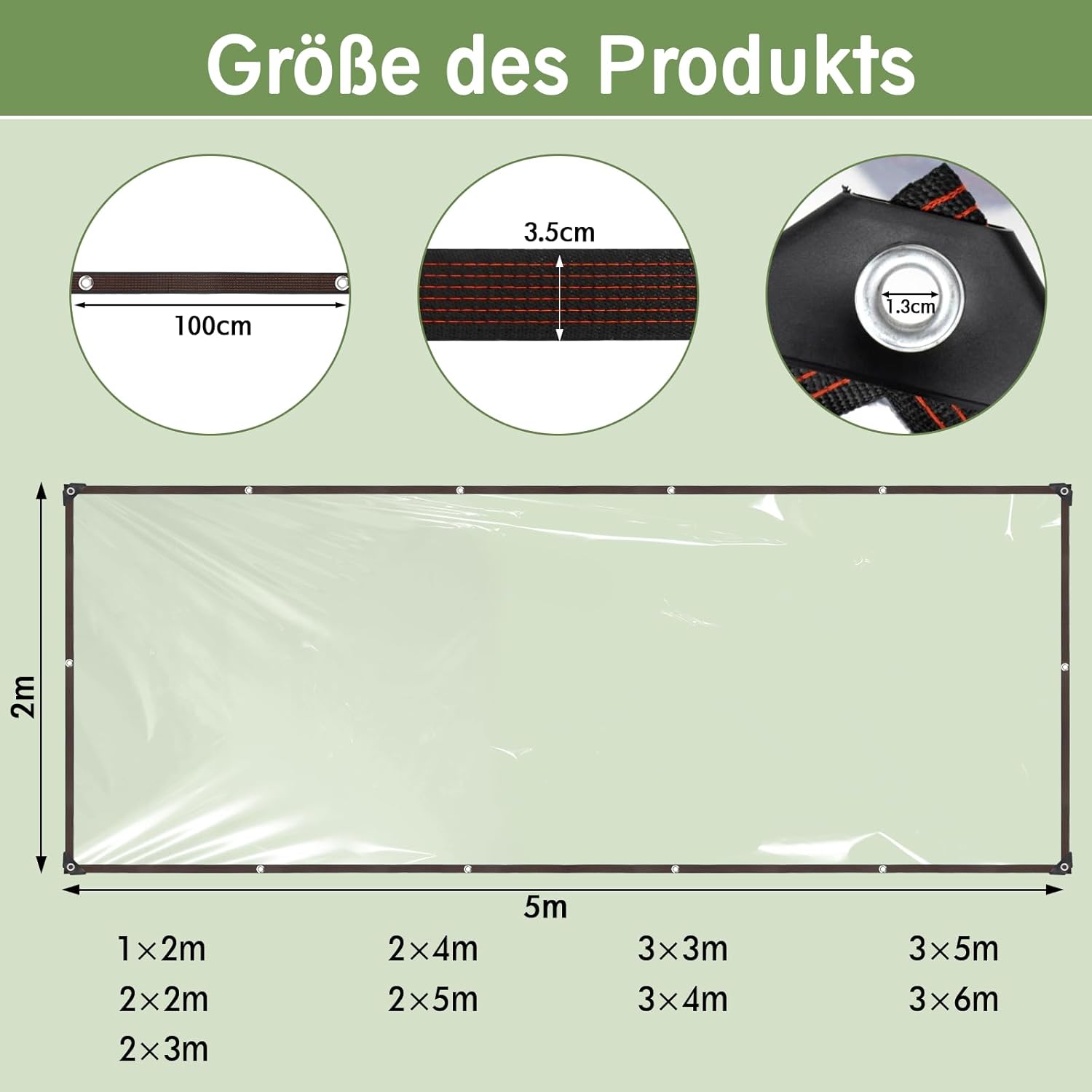 Bcbig Telone Trasparente Occhiellato 3 x 6 m - immagine 4