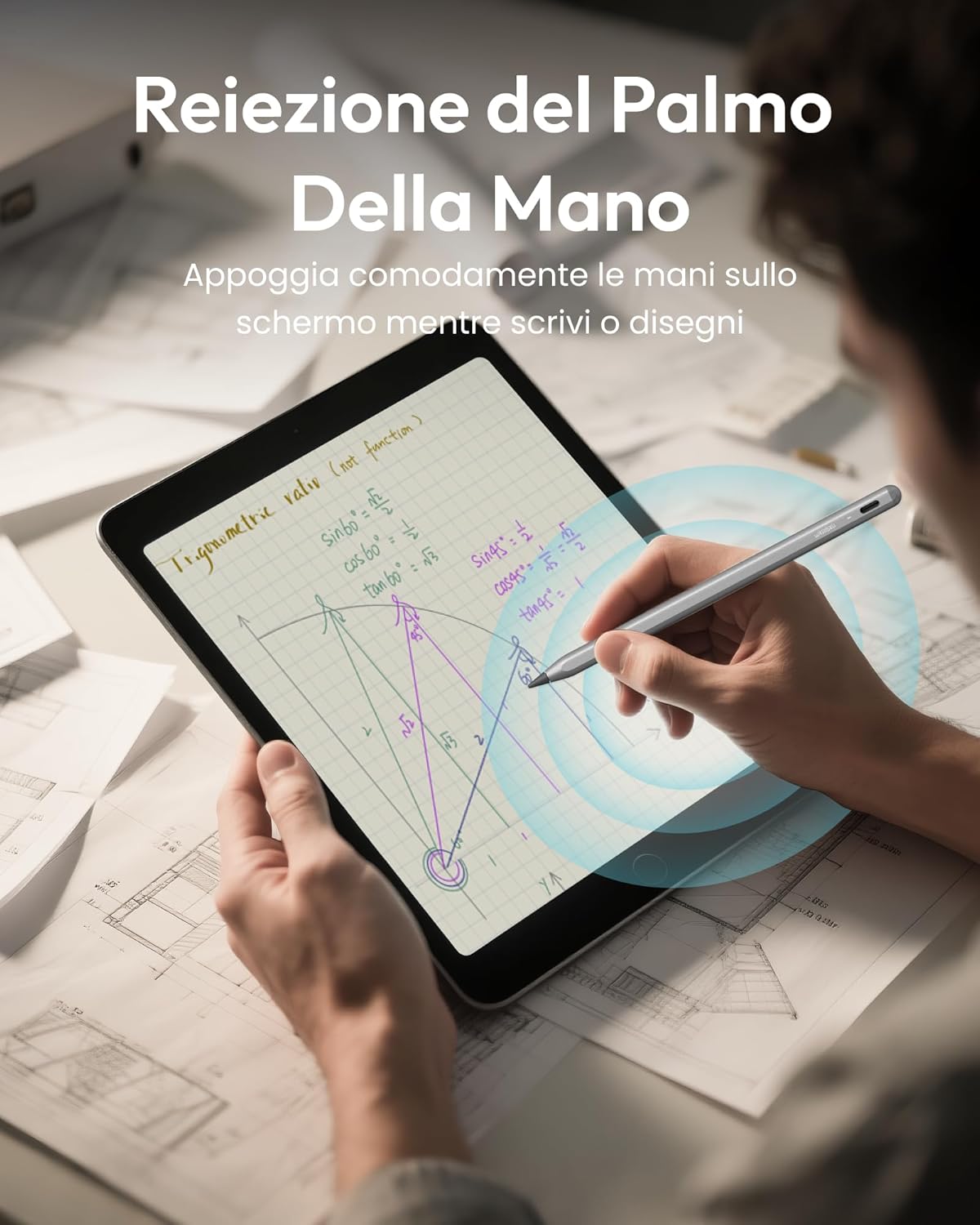 Metapen Penna A8 per Apple iPad 2018-2025, Viola - immagine 8