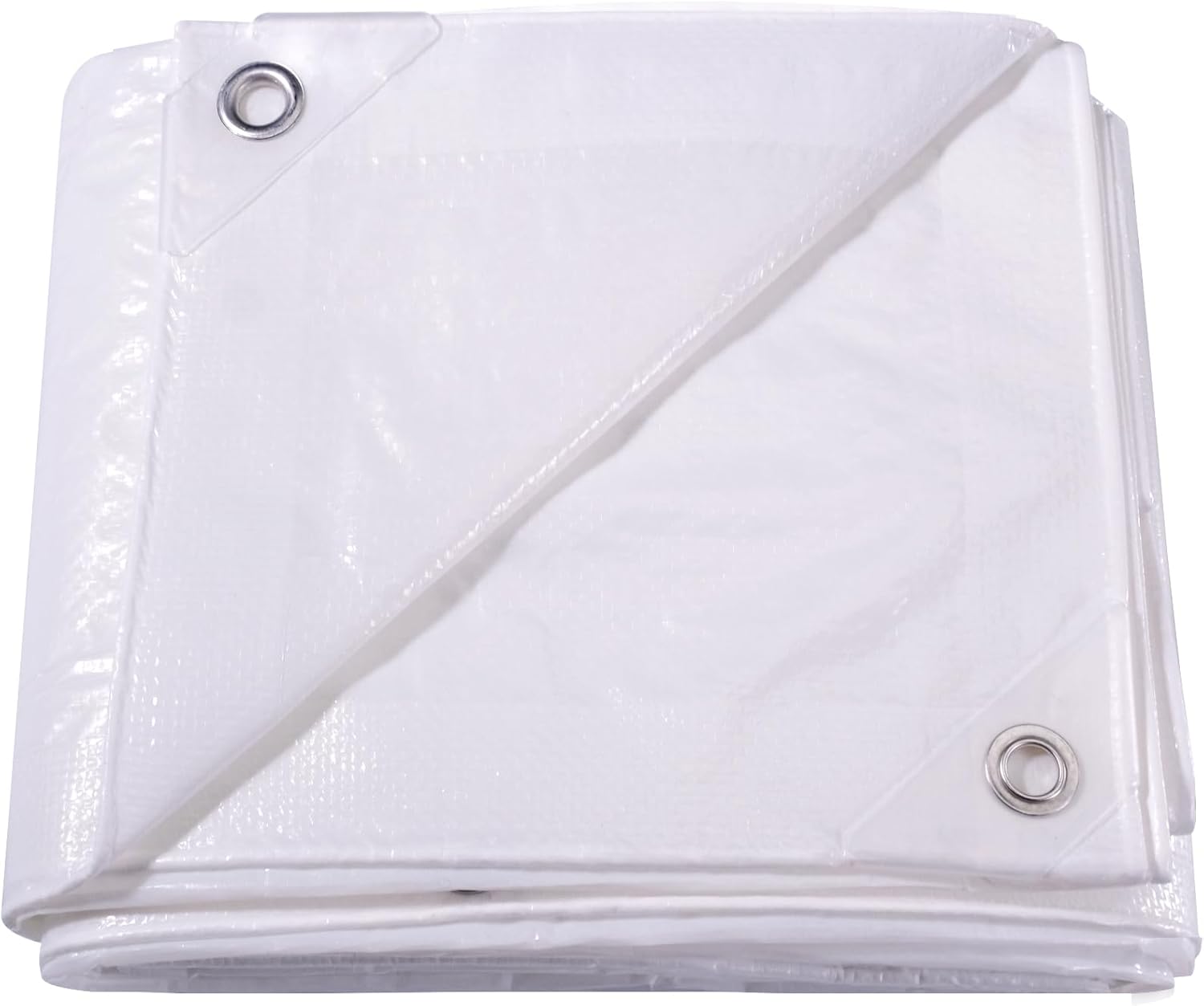 Telone Impermeabile Esterno 6x8m HDPE 110g/㎡, Bianco - immagine 2