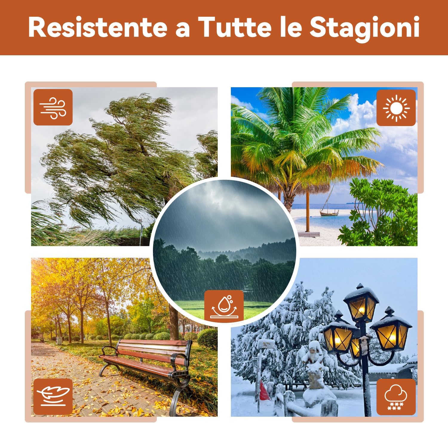 Telone Impermeabile Esterno 6x8m HDPE 110g/㎡, Bianco - immagine 7