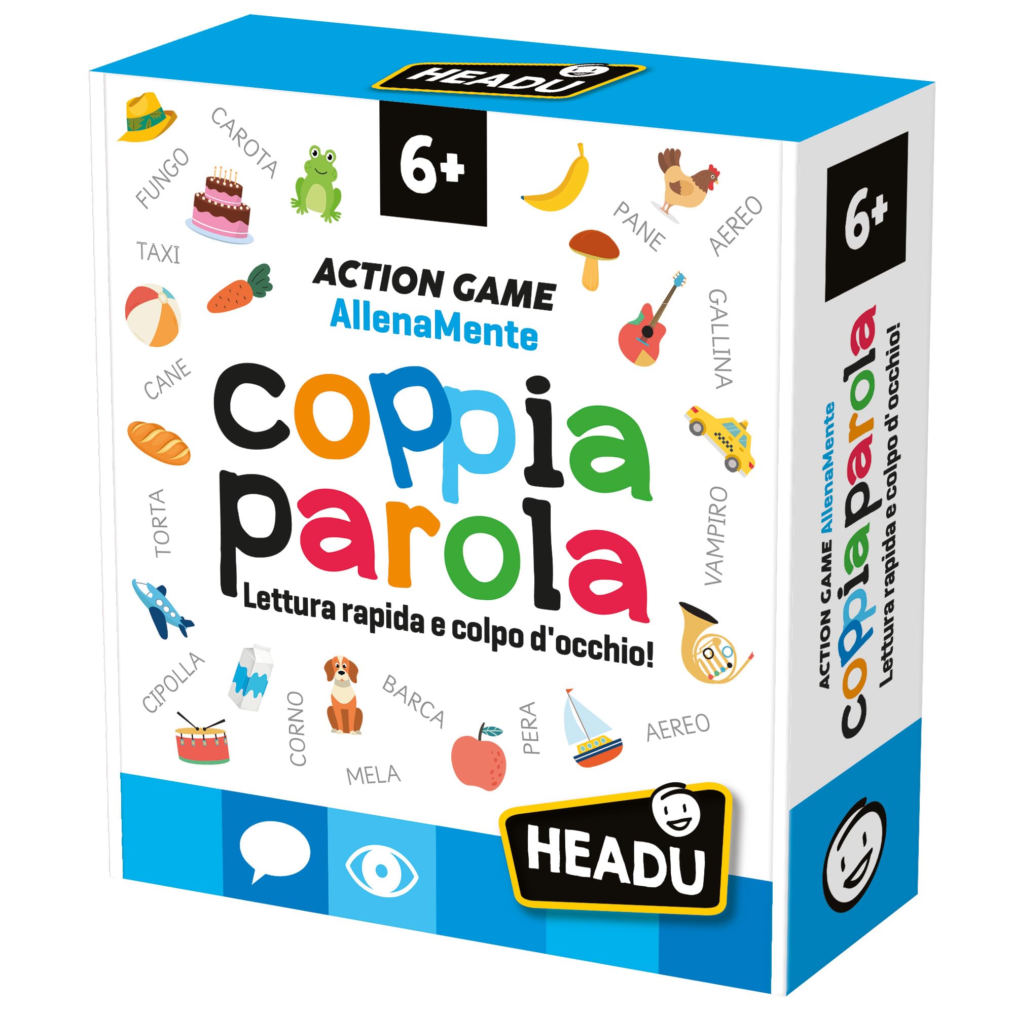 HEADU - Coppia Parola - Un gioco Di Lettura Rapida e Colpo D'Occhio | Giochi Educativi 5 6 7 8 Anni, Giochi Da Tavolo Bambini, Giochi Di Parole, Regalo Bambino 6 Anni, Regalo Bambina 7 Anni