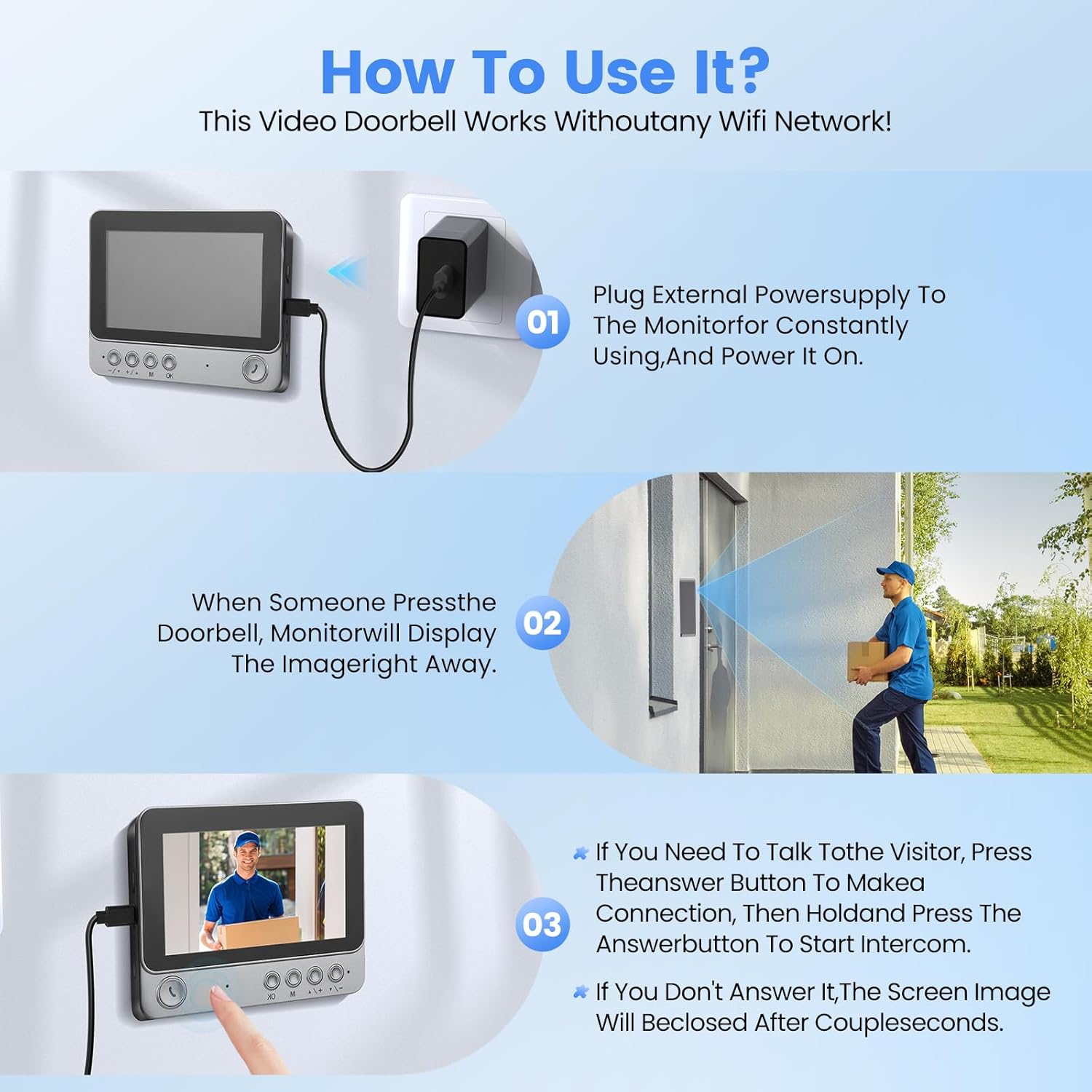 Campanello Wireless con Fotocamera 1080P HD - immagine 3