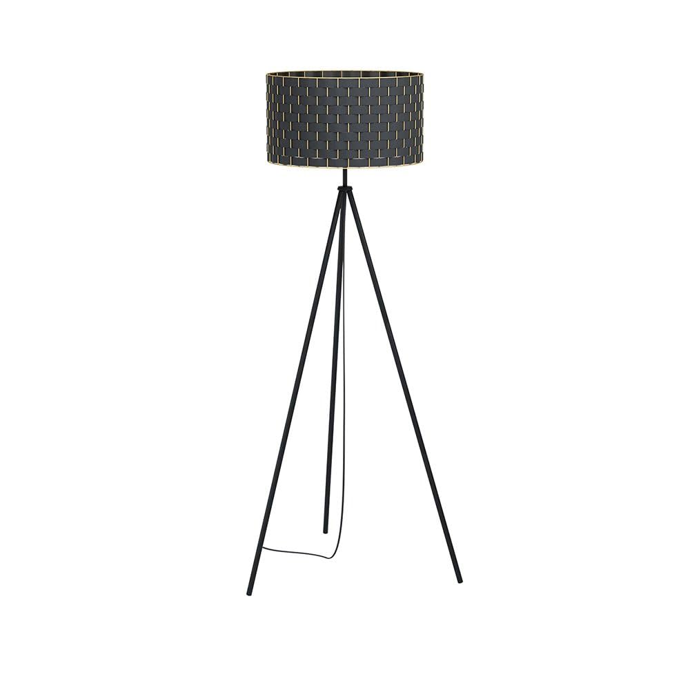 EGLO Lampada da Terra Marasales, Nero/Ottone