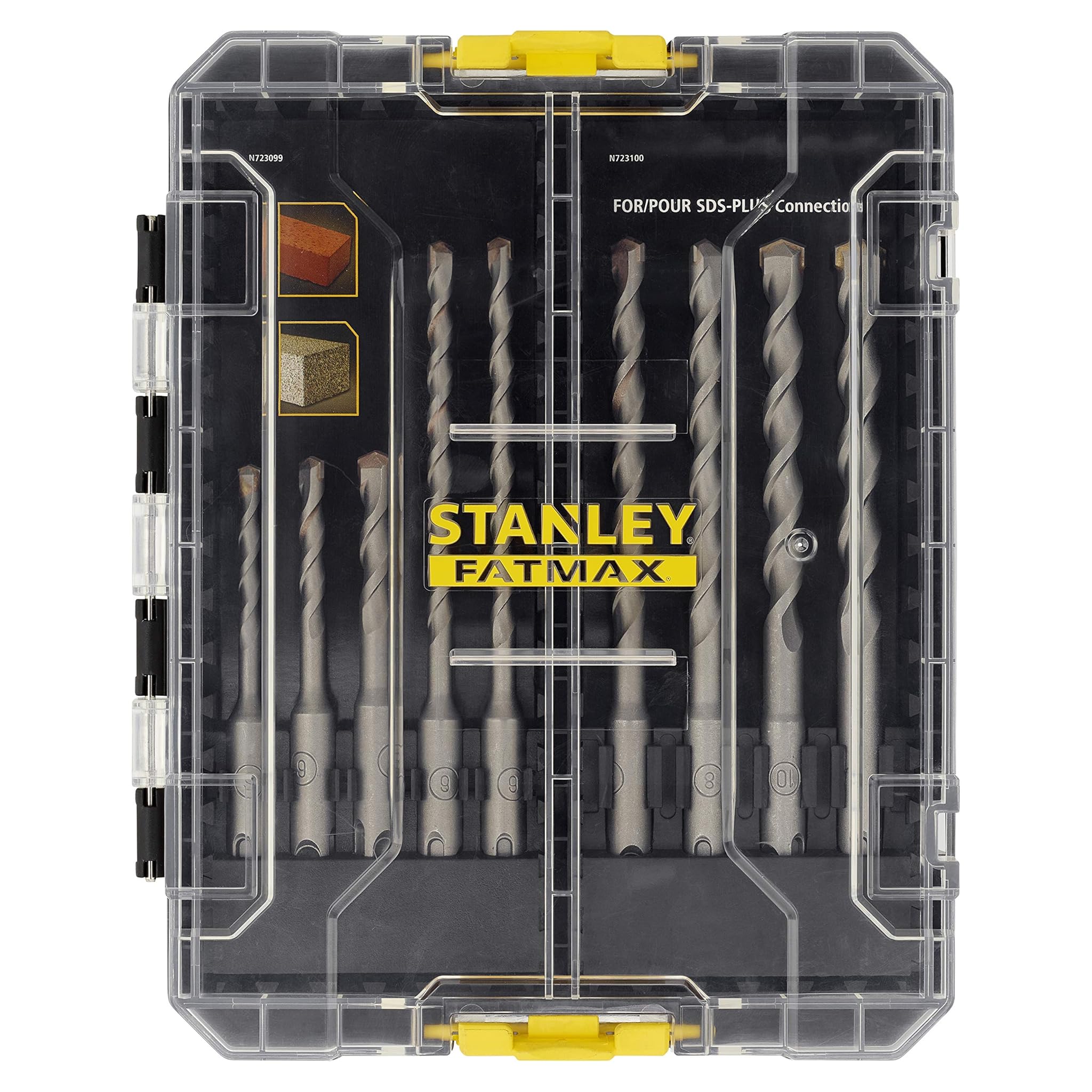 Stanley - FatMax STA88562-XJ Set di 9 punte per trapano STANLEY® FATMAX® SDS Plus