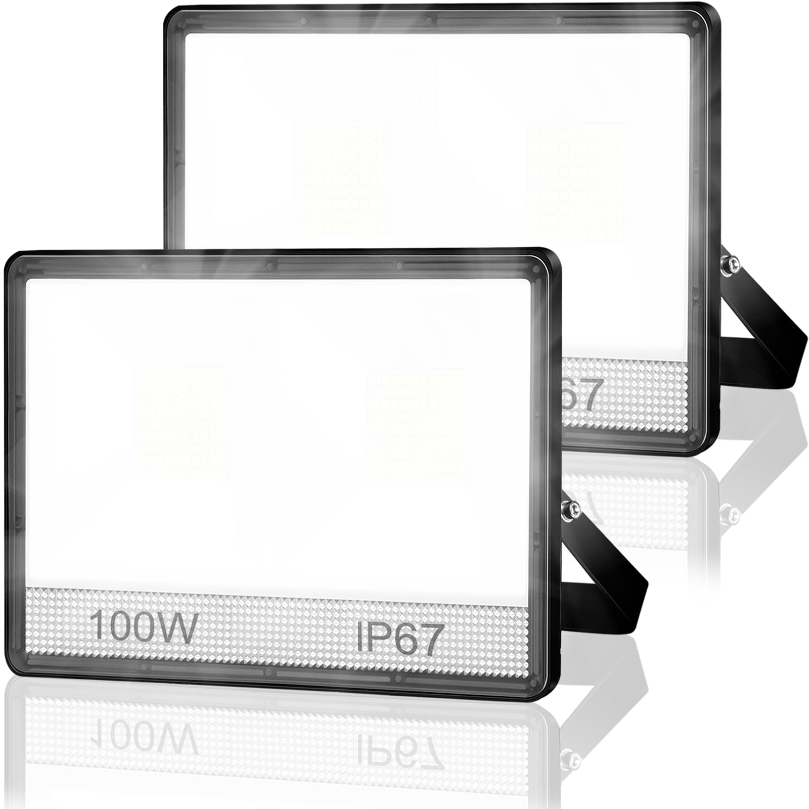 Yiqibro Faretto LED da Esterno 100W IP67 (2 Pezzi)