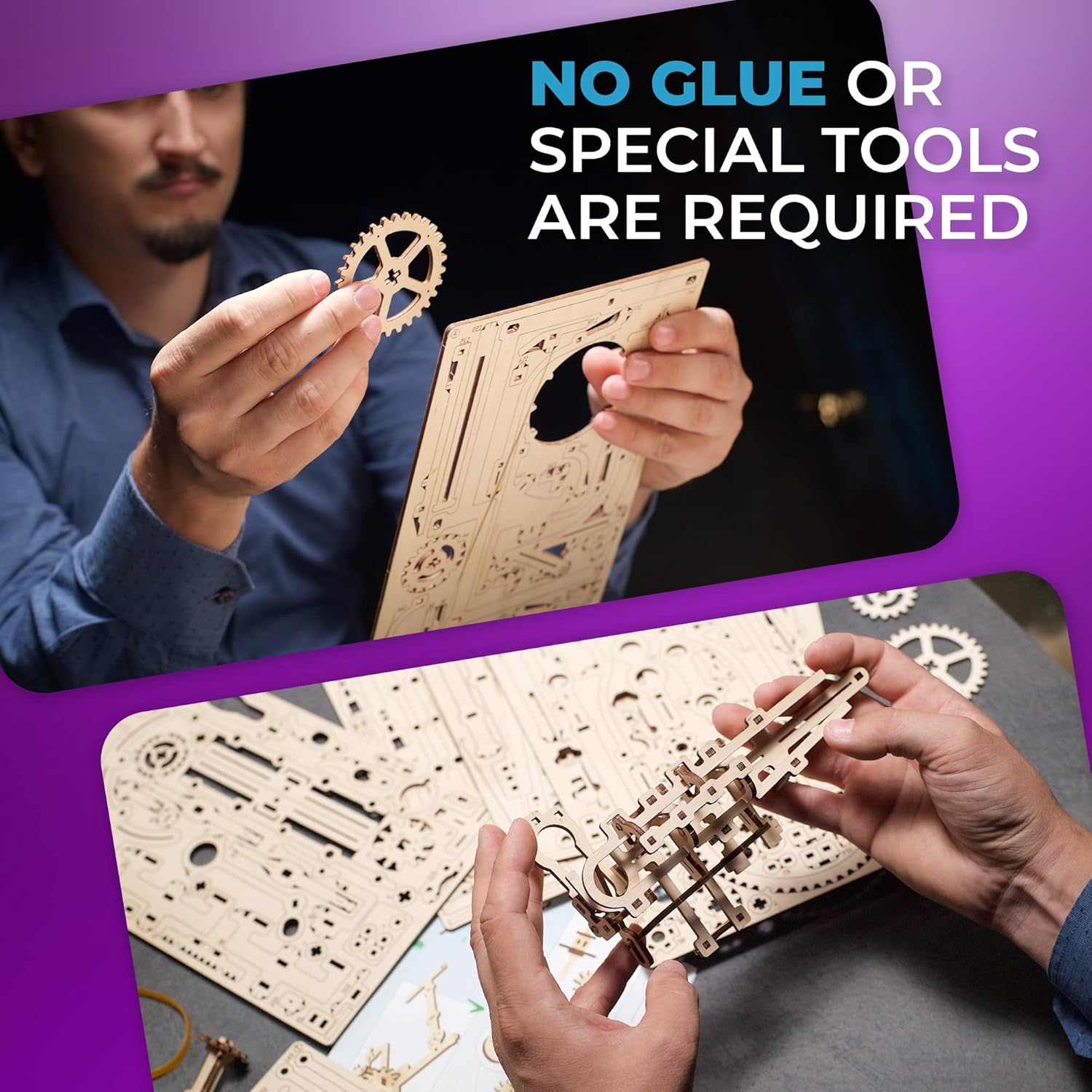 Ugears Pista per Biglie in Legno - Kit Puzzle 3D - immagine 4